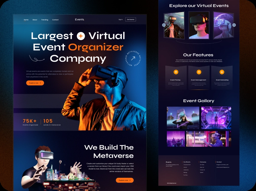 Event UI Design Color Palettes