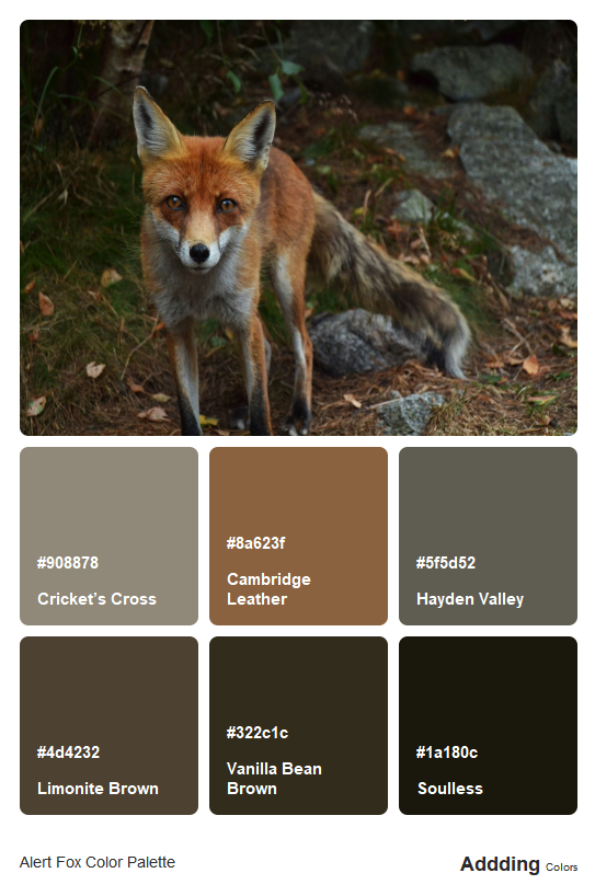 Cross Fox Color Palette