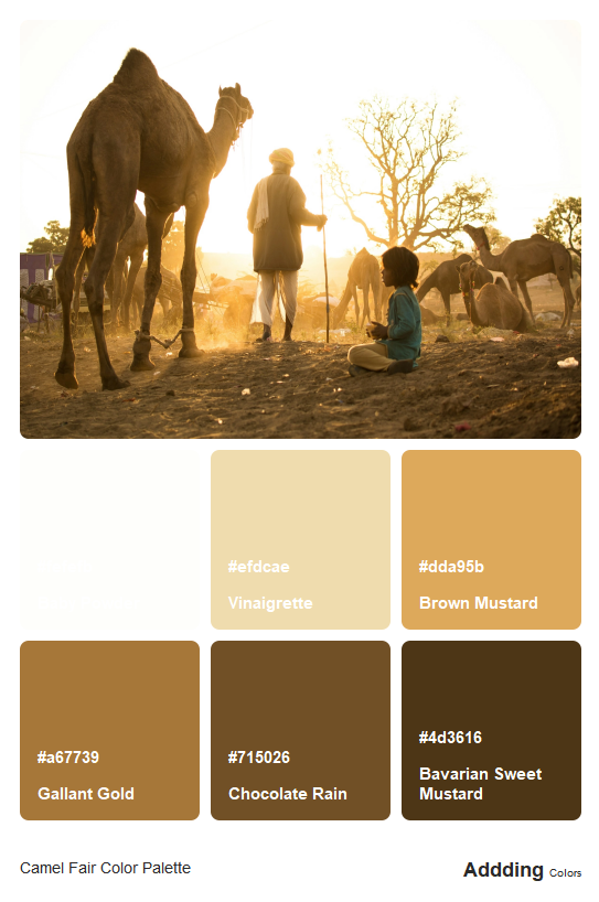 Camel Colour Palette Camel Colour Palette
