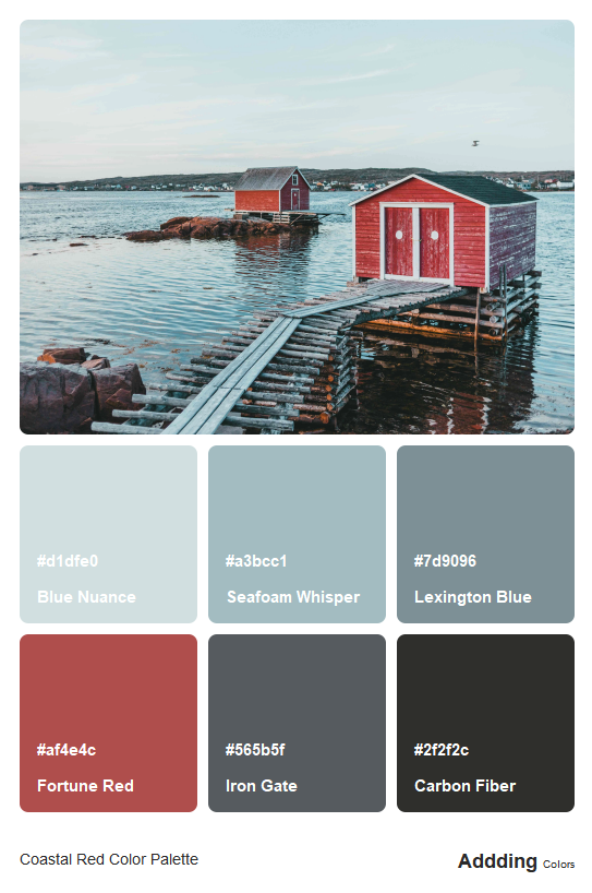 Tidal Red Color Nautical Red Color Palette Nautical Color Palettes Red Colour