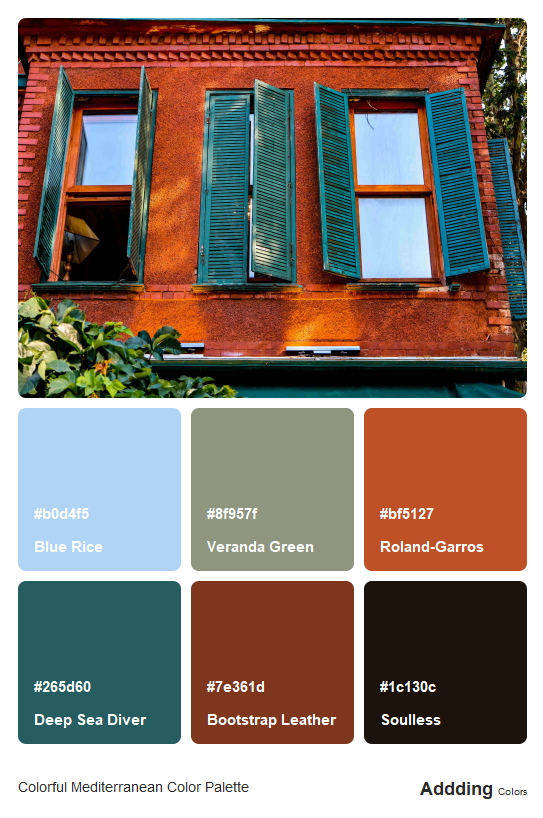 Mediterranean Palette Html Colors