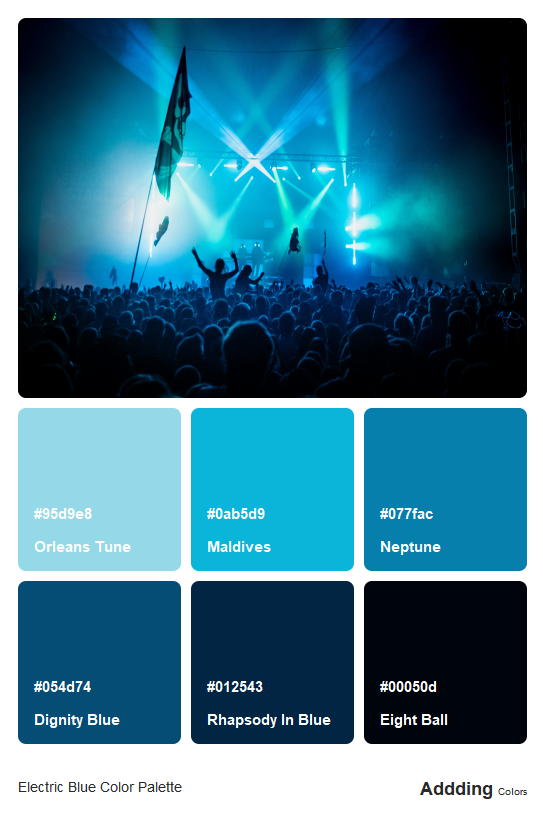 Electric Blue Color Palette Blues To Browns Color Palette | Brown