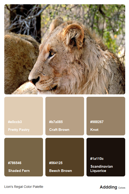 Lion Colour Palette