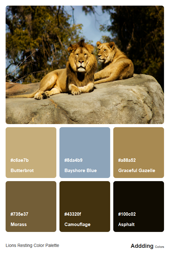 Lion Colour Palette