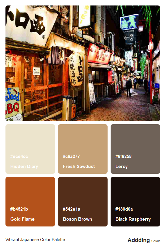 Vibrant Japanese Color Palette, Combinations & Schemes | Octet