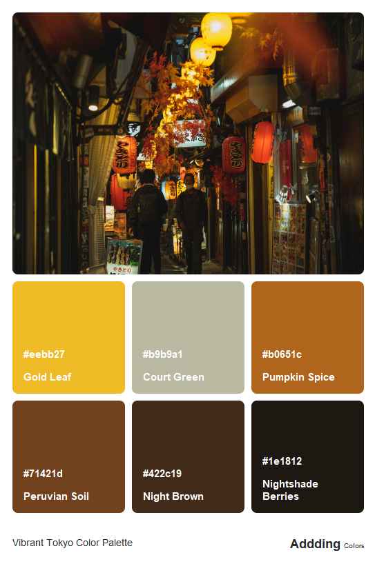 Vibrant Tokyo Color Palette, Combinations & Schemes | Octet Design