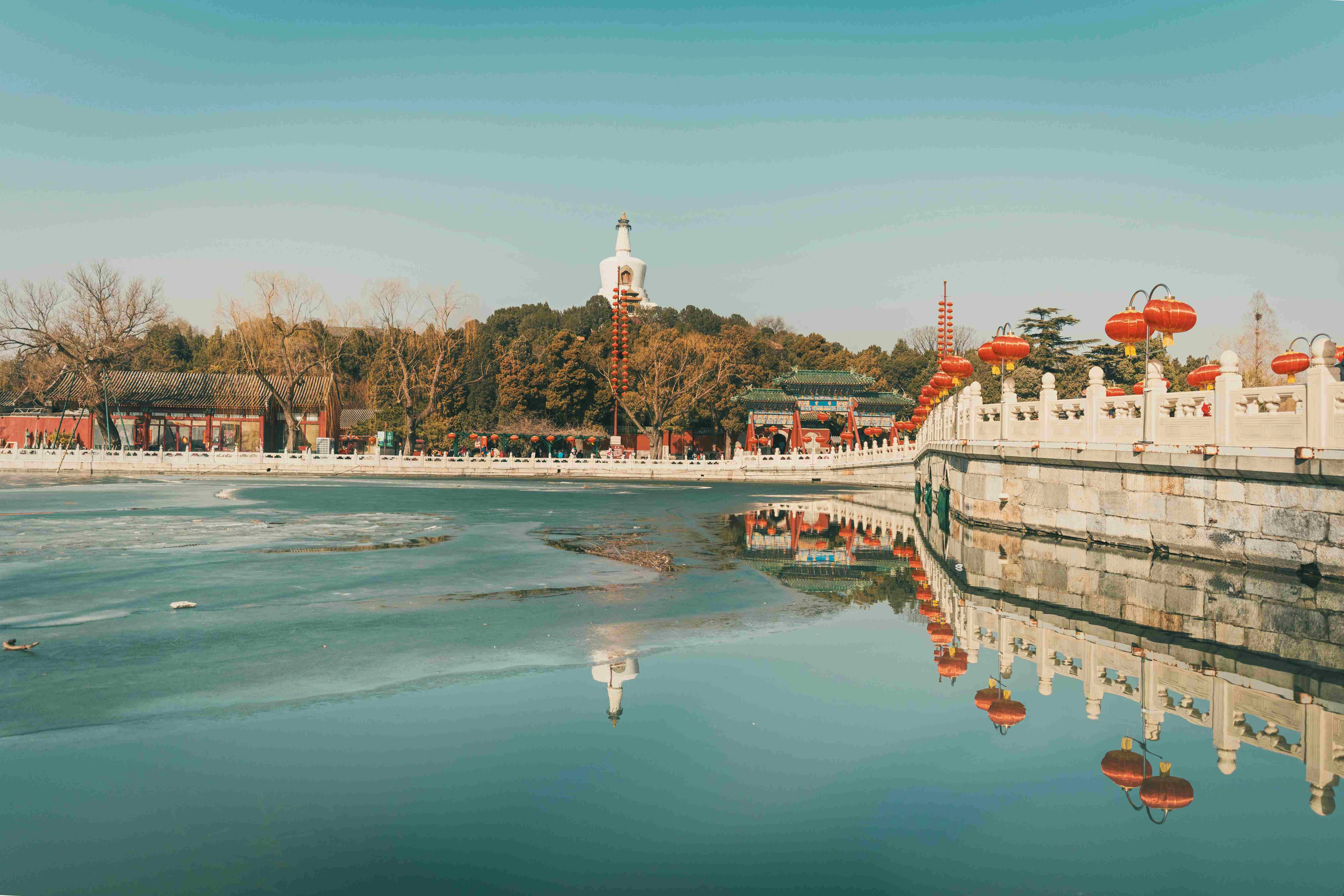 Beijing Beihai Park Reflection Beijing Beihai Park Reflection
