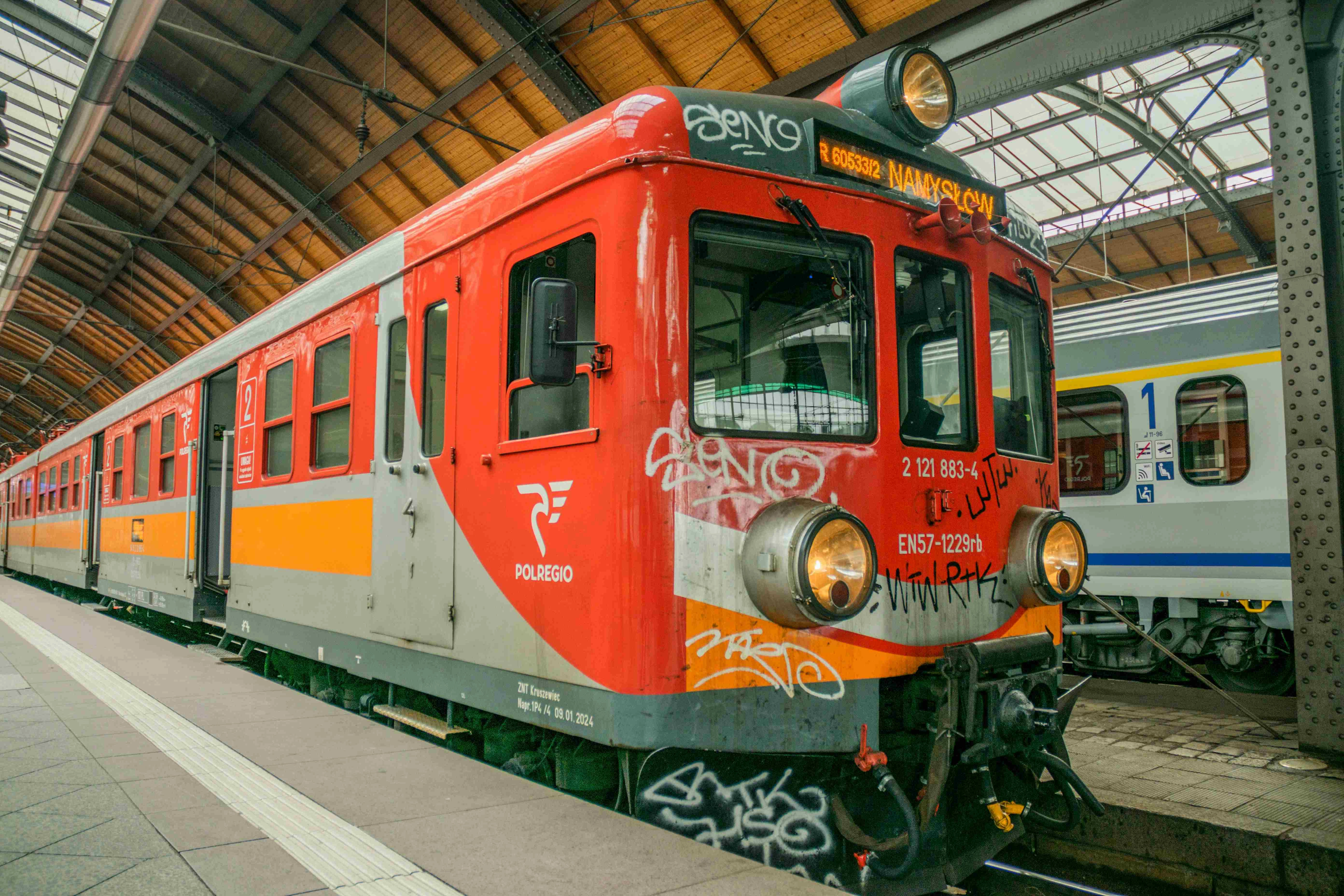 Graffitied Italian Regional Train