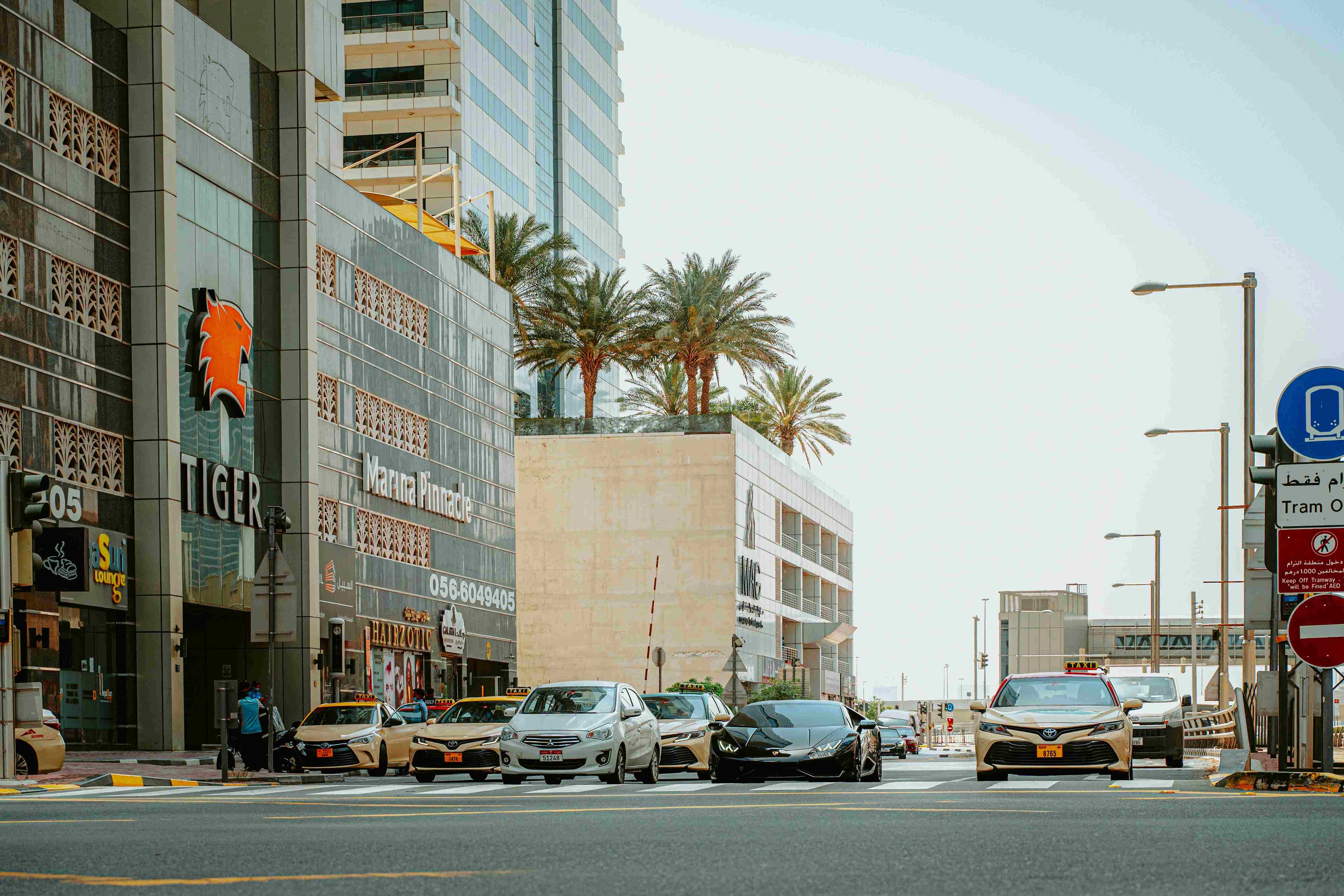 Modern Dubai Urban Streetscape