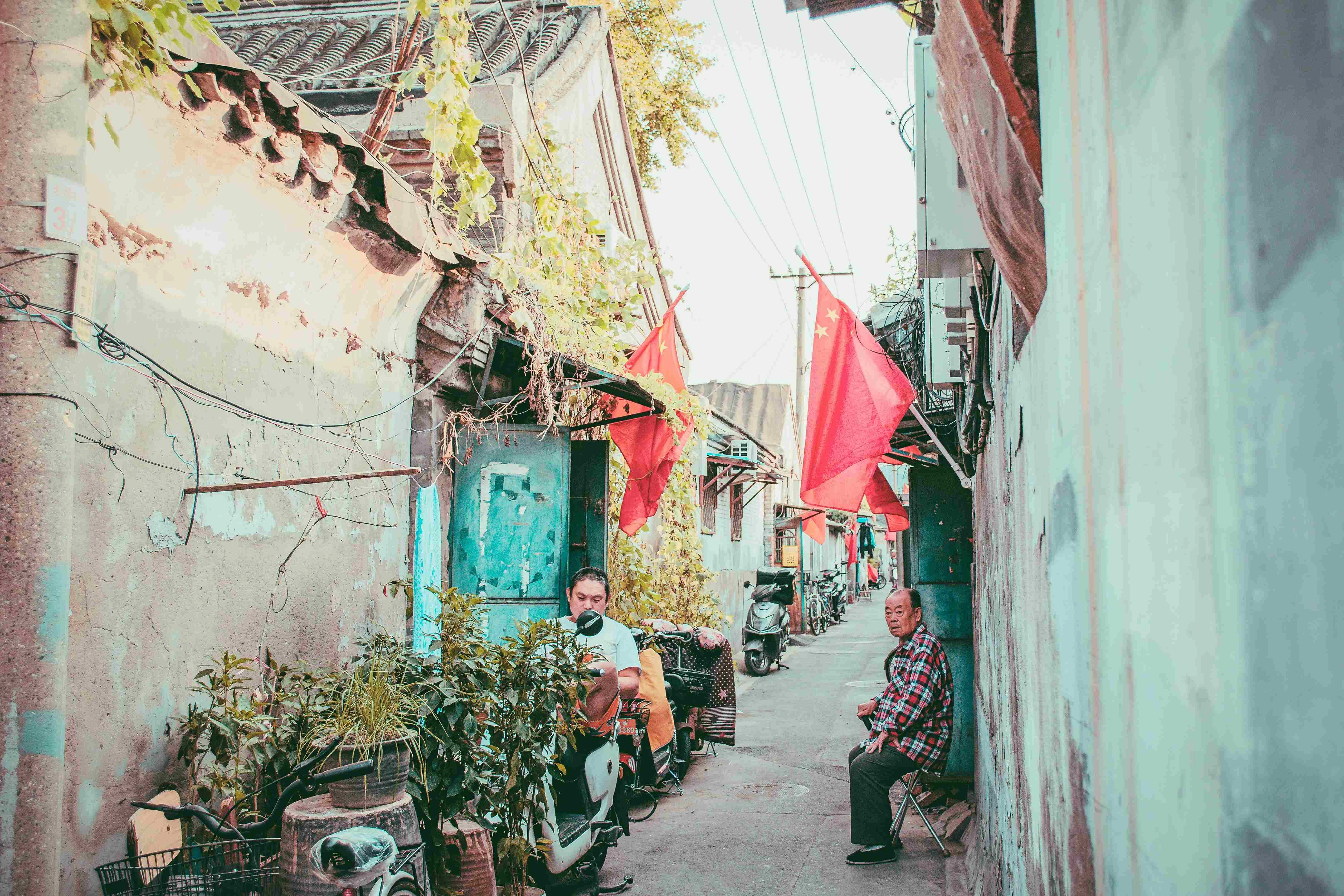 Rustic Chinese Alleyway Scene Rustic Chinese Alleyway Scene