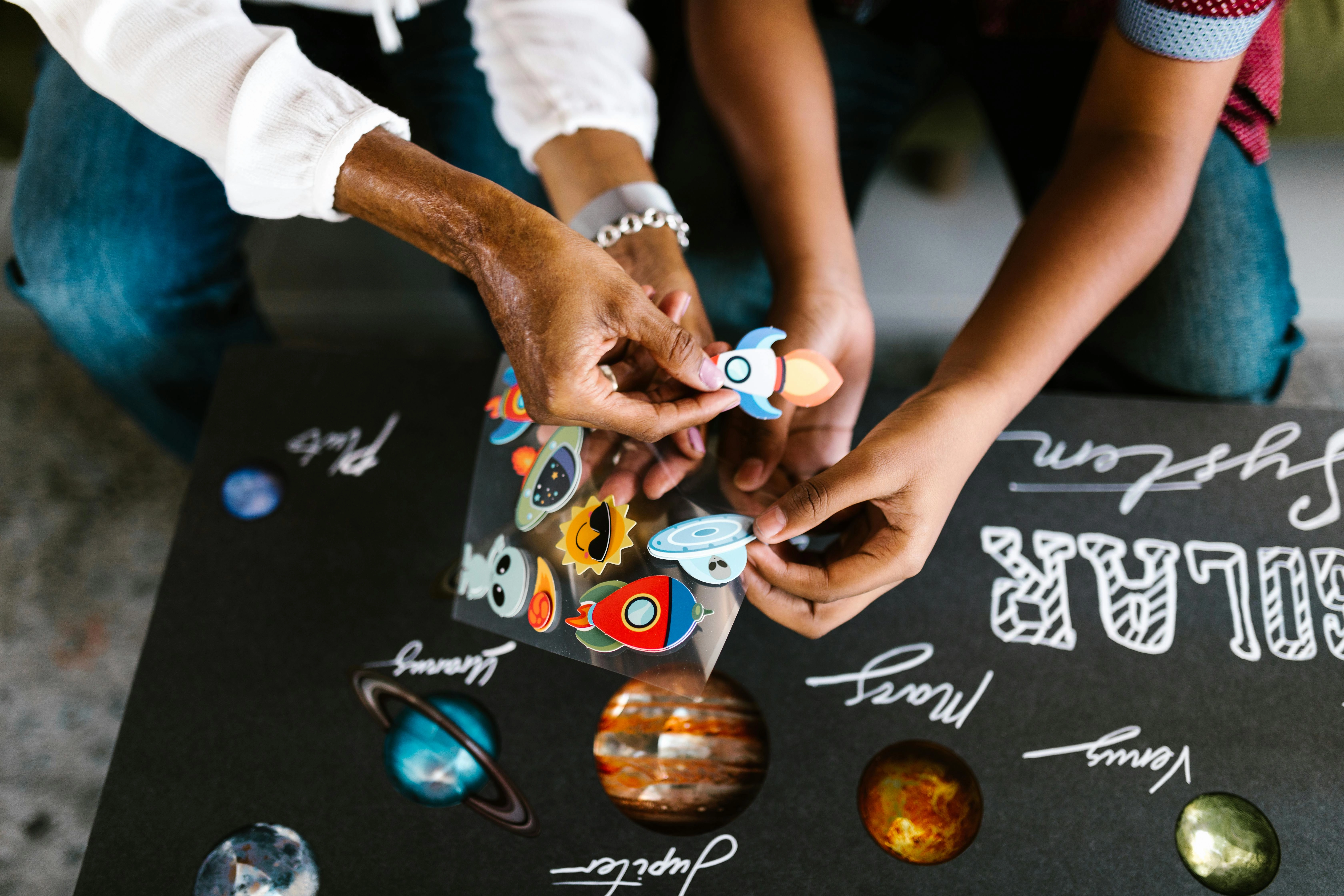 Space-themed crafting activity