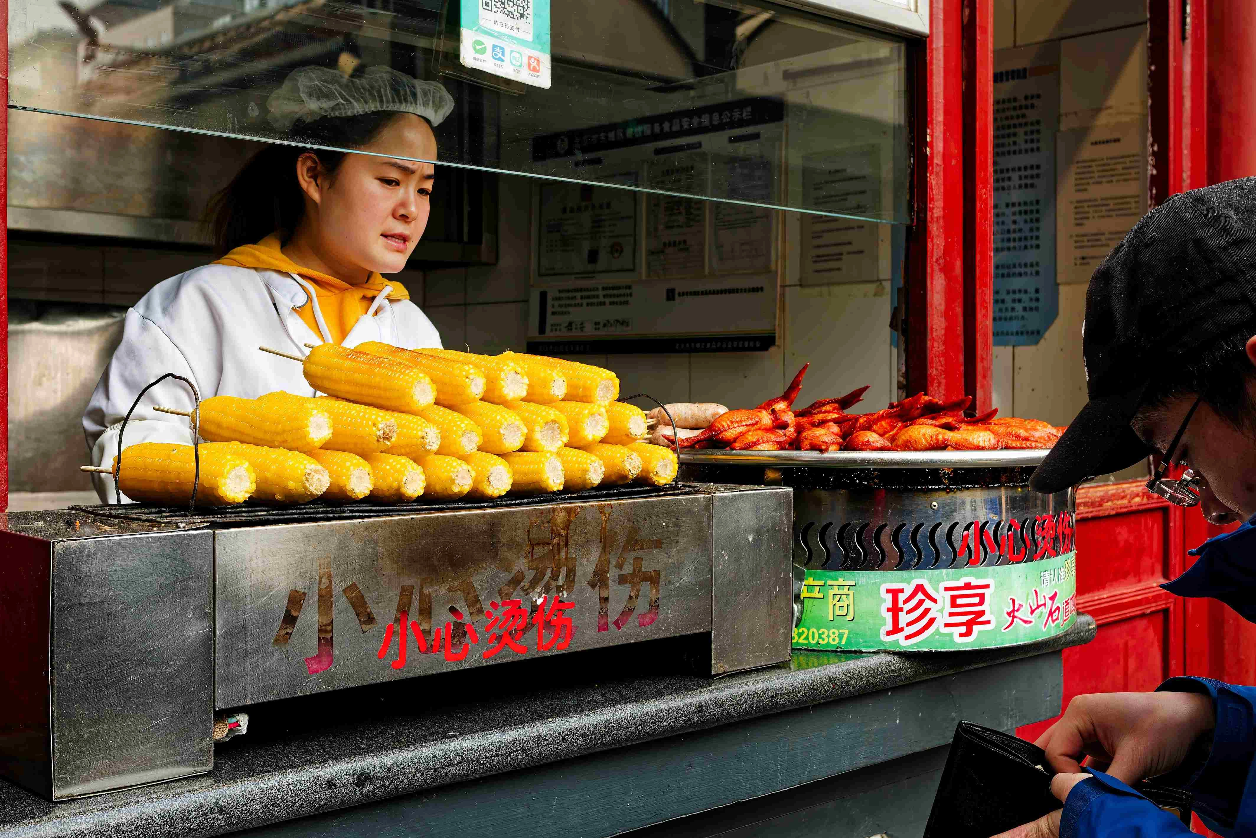Street Food Vendor Display