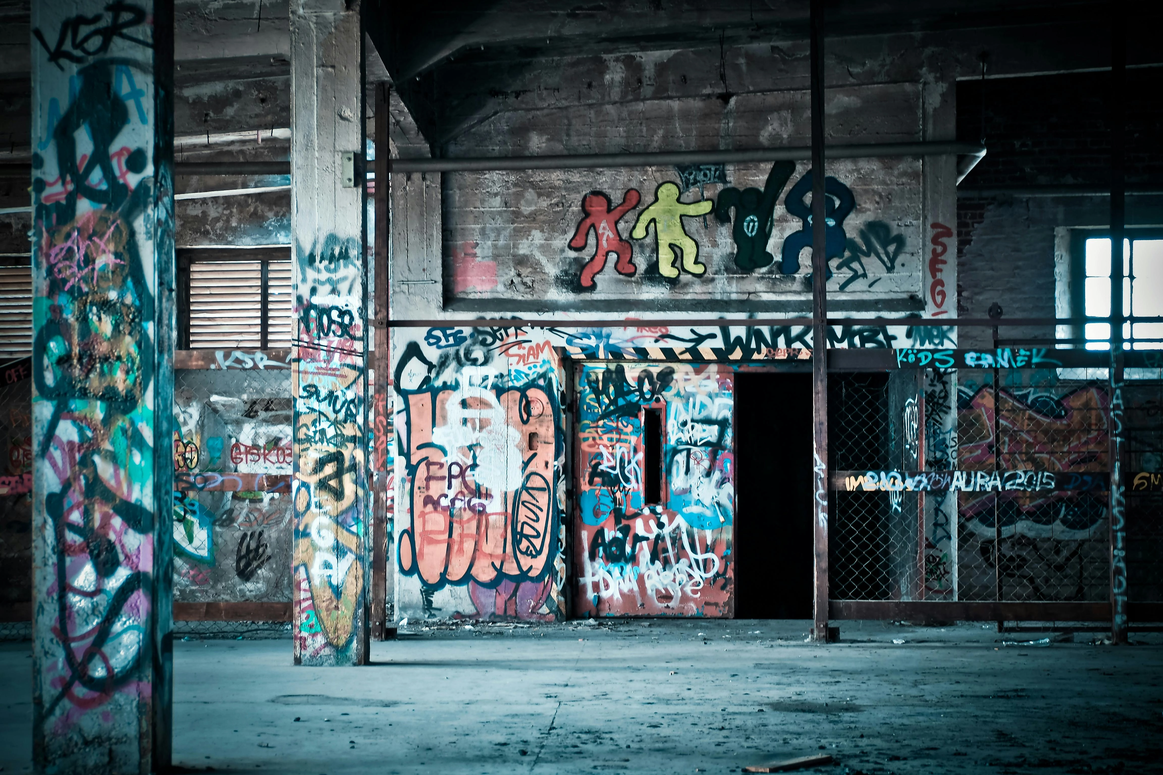 Urban Graffiti Abandoned Warehouse
