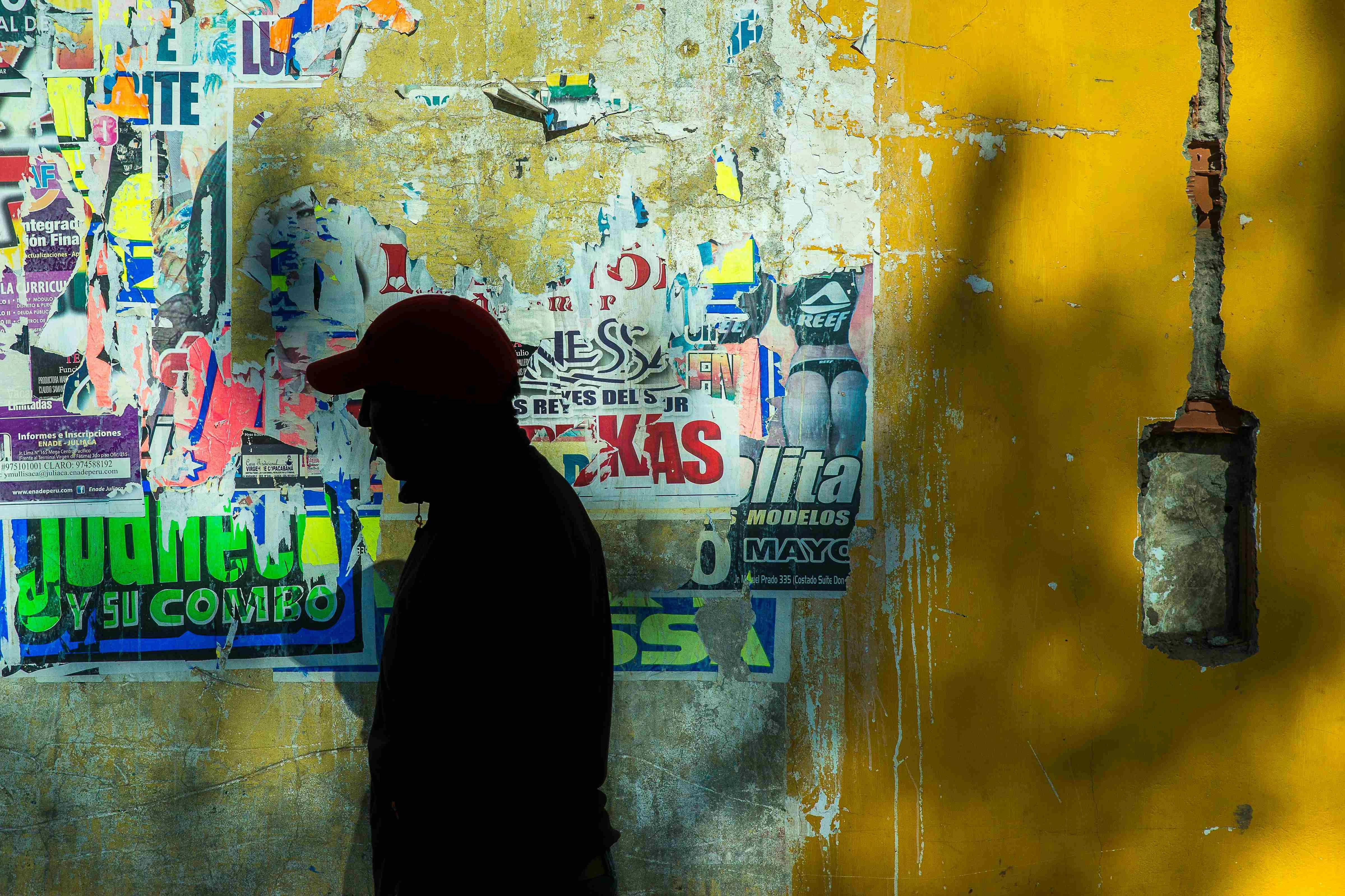 Urban Graffiti Silhouette Scene