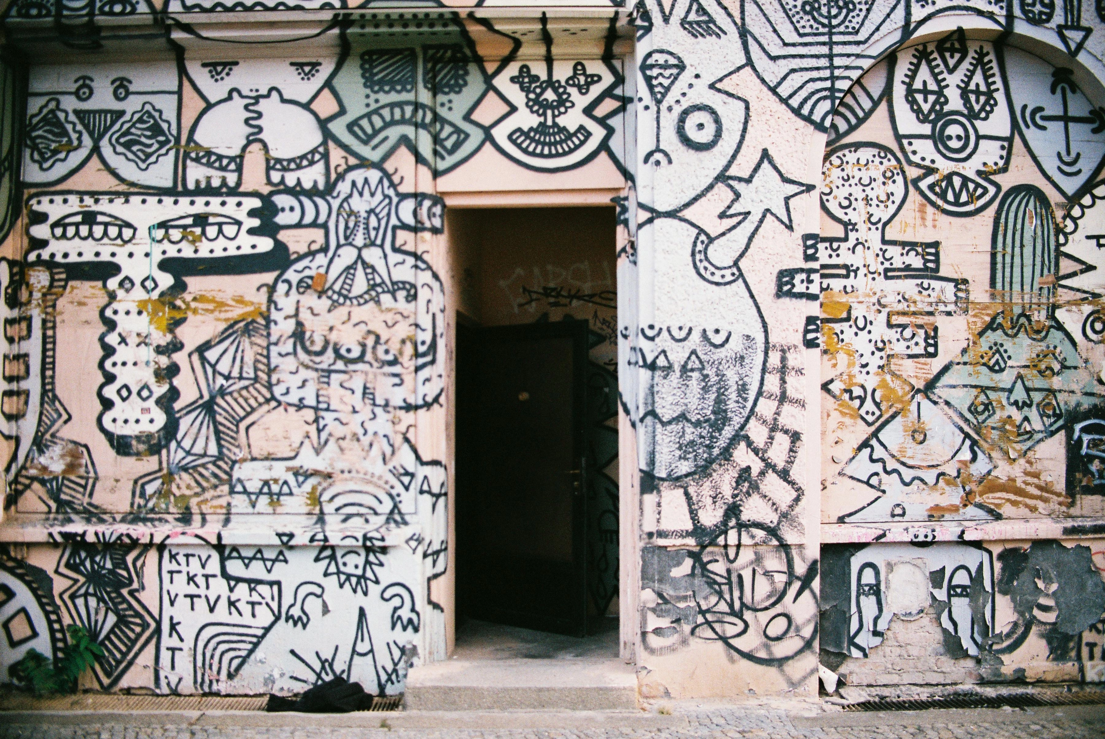 Urban street art mural Urban street art mural