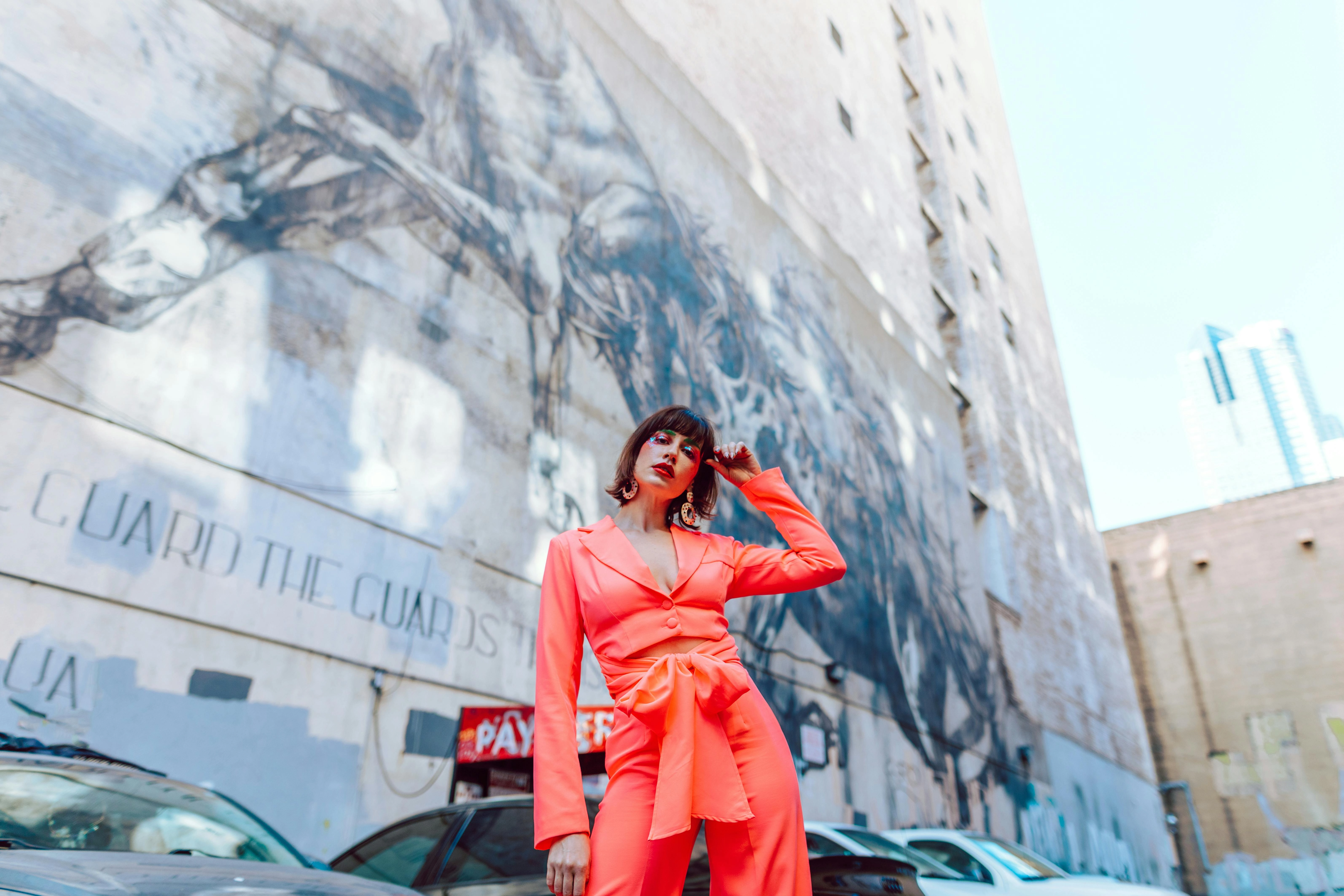 Vibrant Fashion in Urban Setting