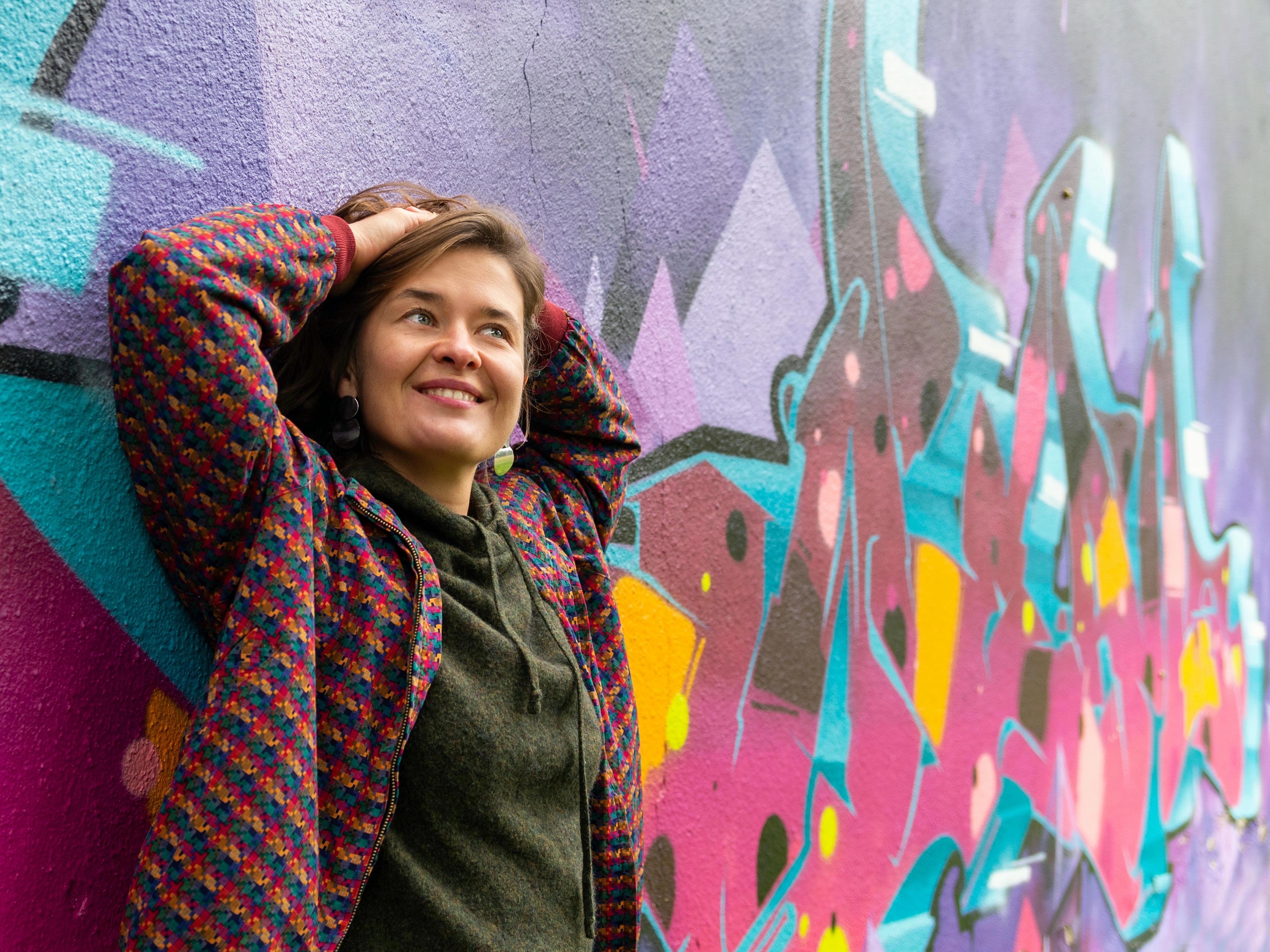 Vibrant Urban Graffiti Portrait