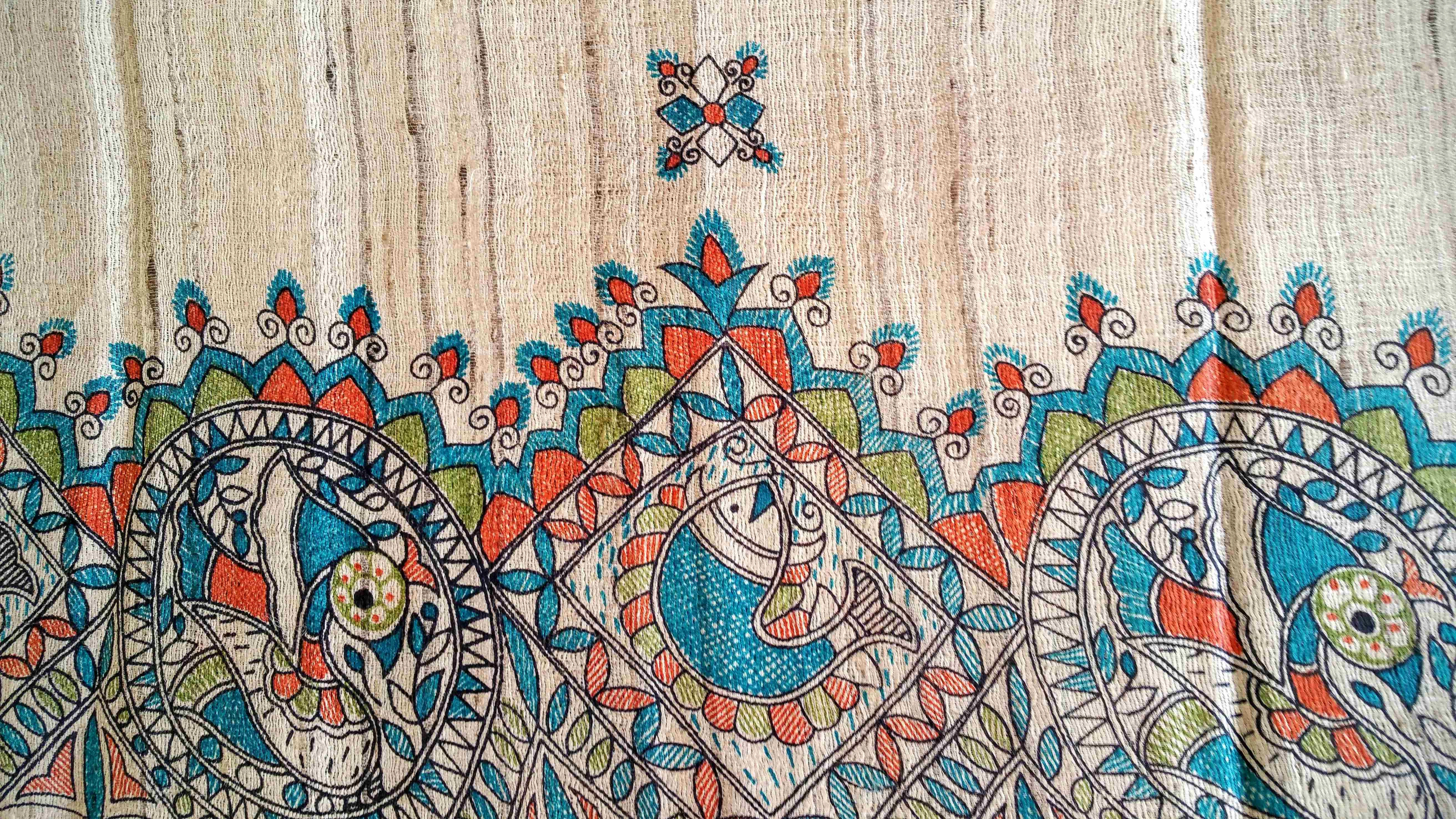 Embroidered Textile Floral Pattern Embroidered Textile Floral Pattern