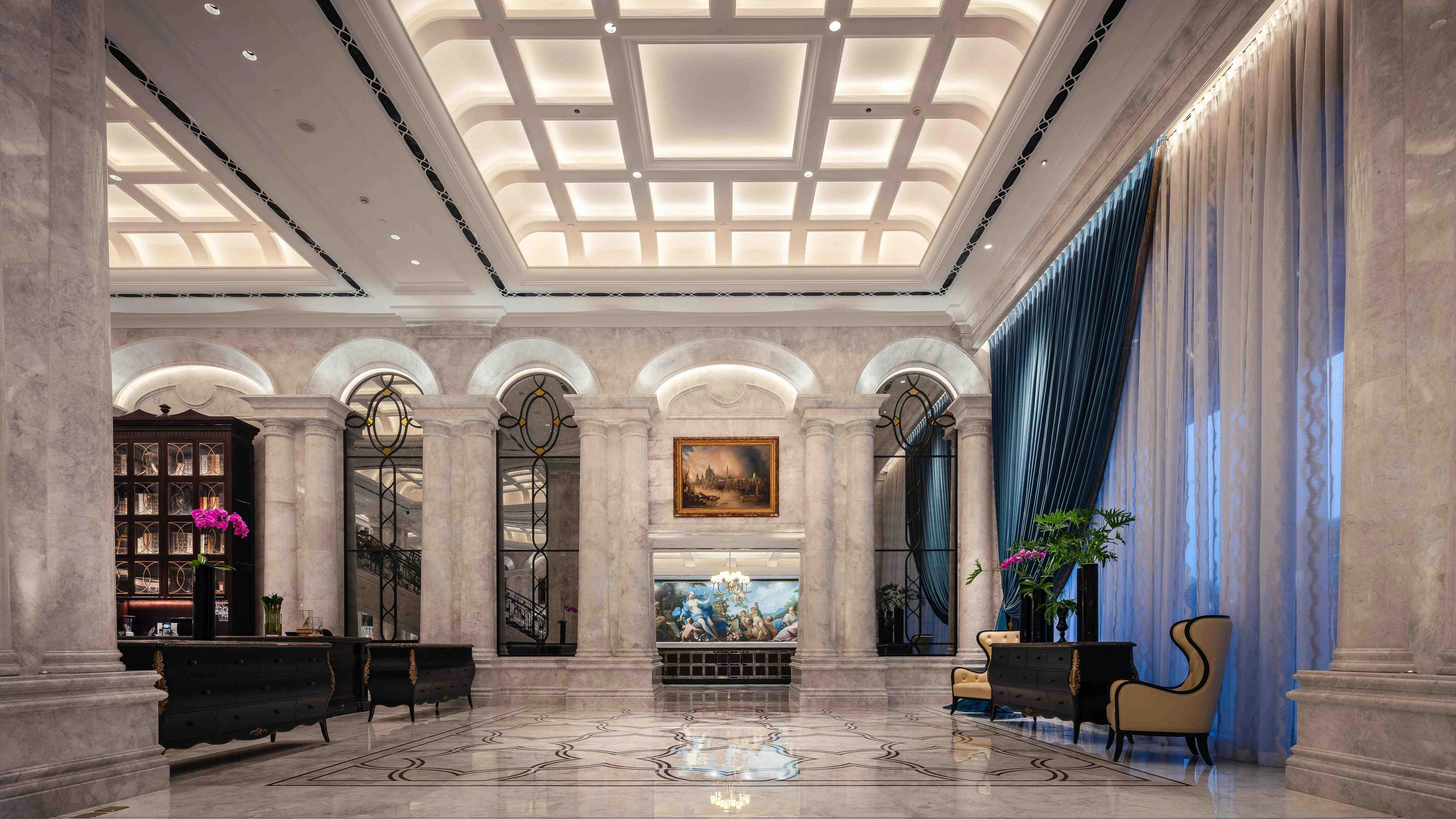 Luxurious Neoclassical Hotel Lobby Luxurious Neoclassical Hotel Lobby