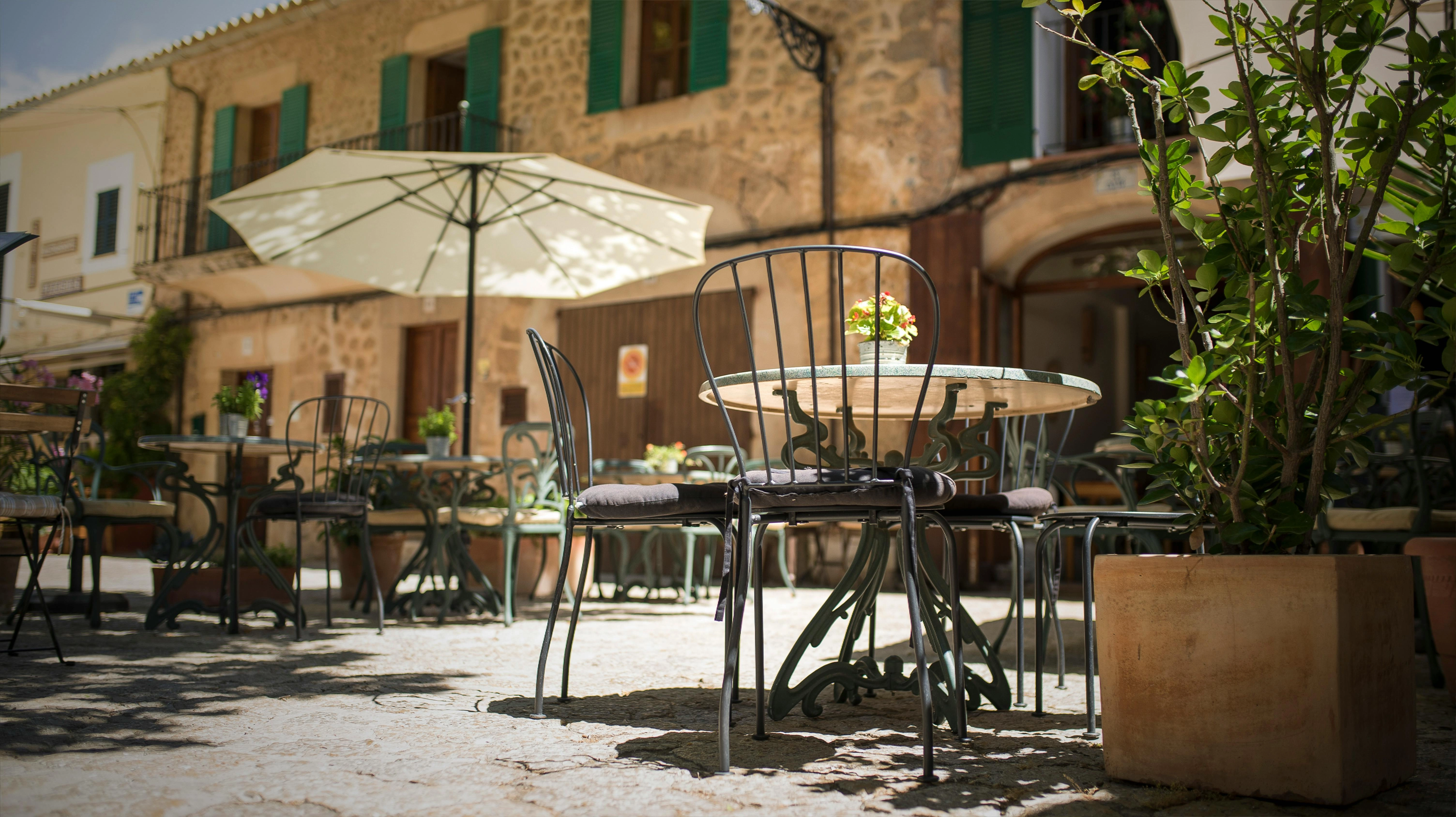 Mediterranean Cafe Terrace Scene