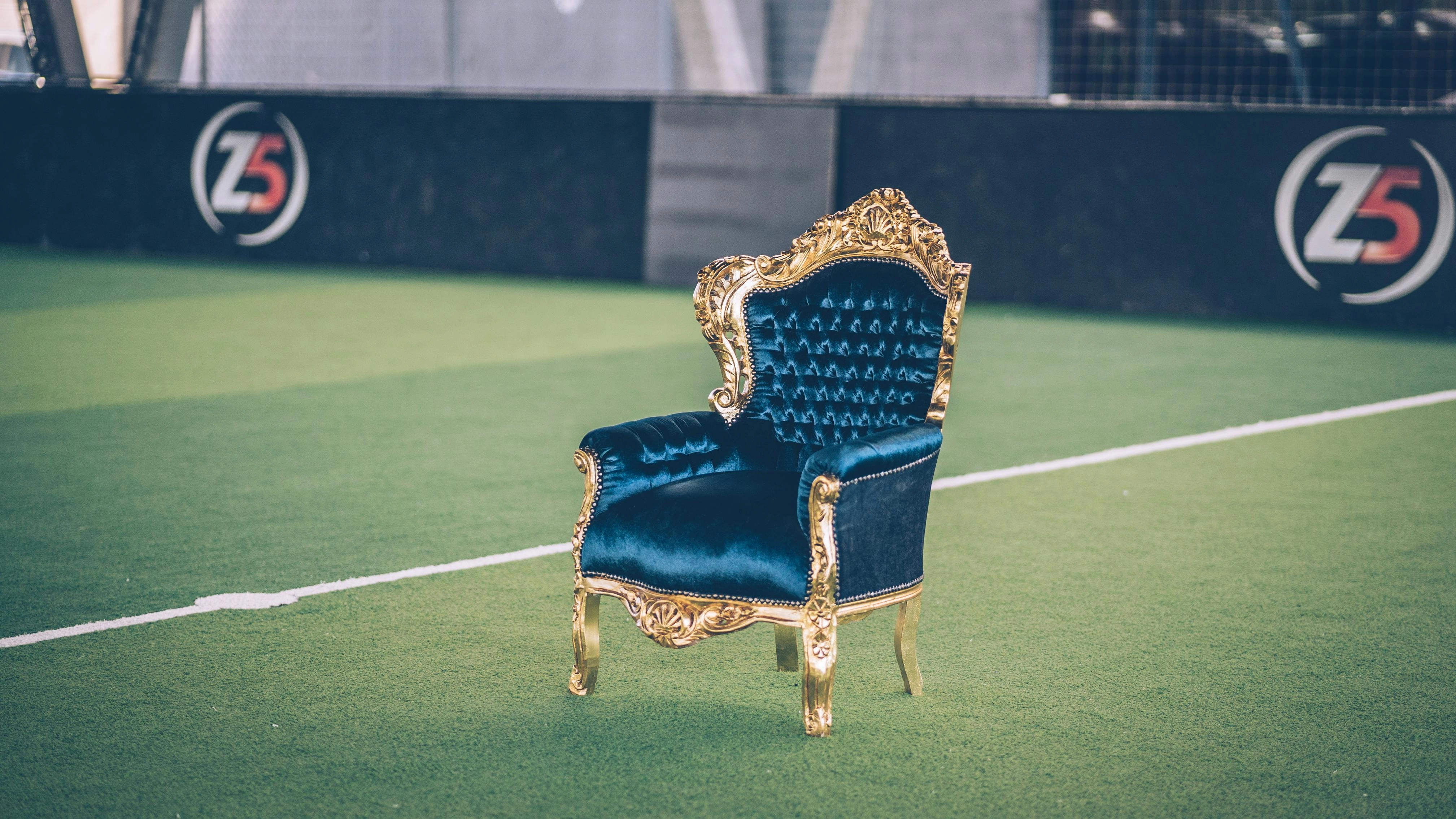 Opulent Chair on Tennis Court Opulent Chair on Tennis Court