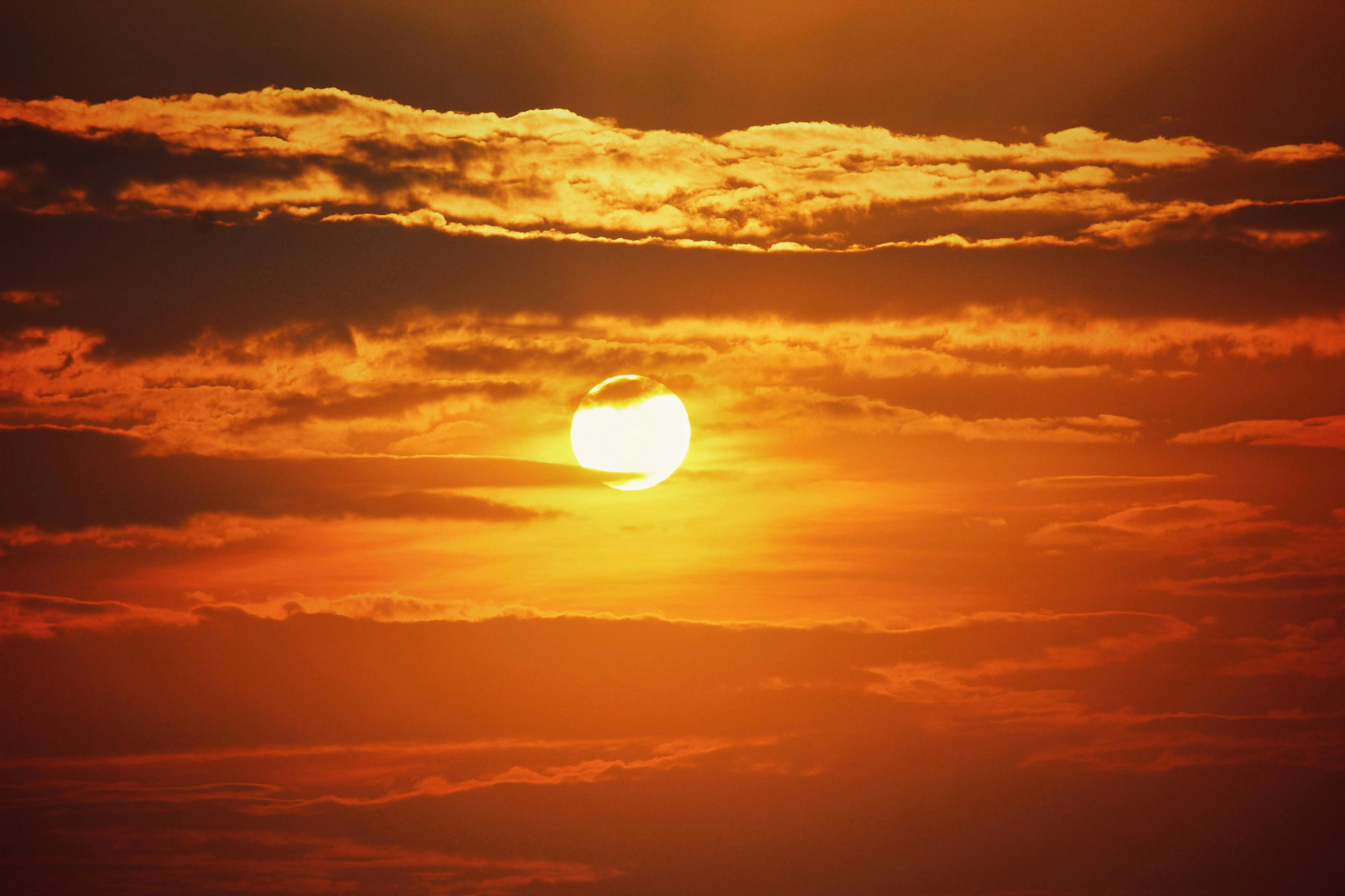 Radiant Golden Sunset Sky