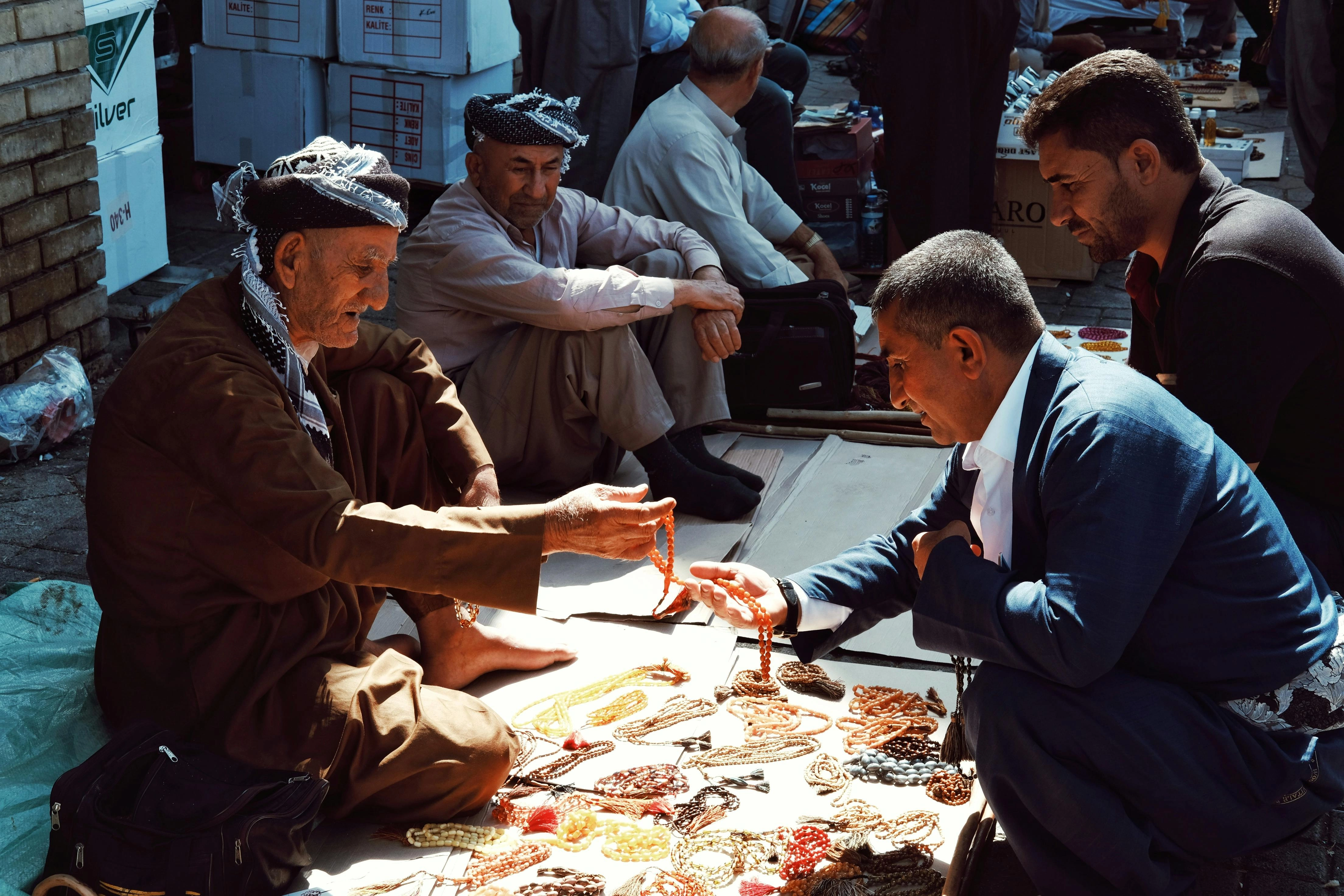Traditional Market Prayer Beads Exchange