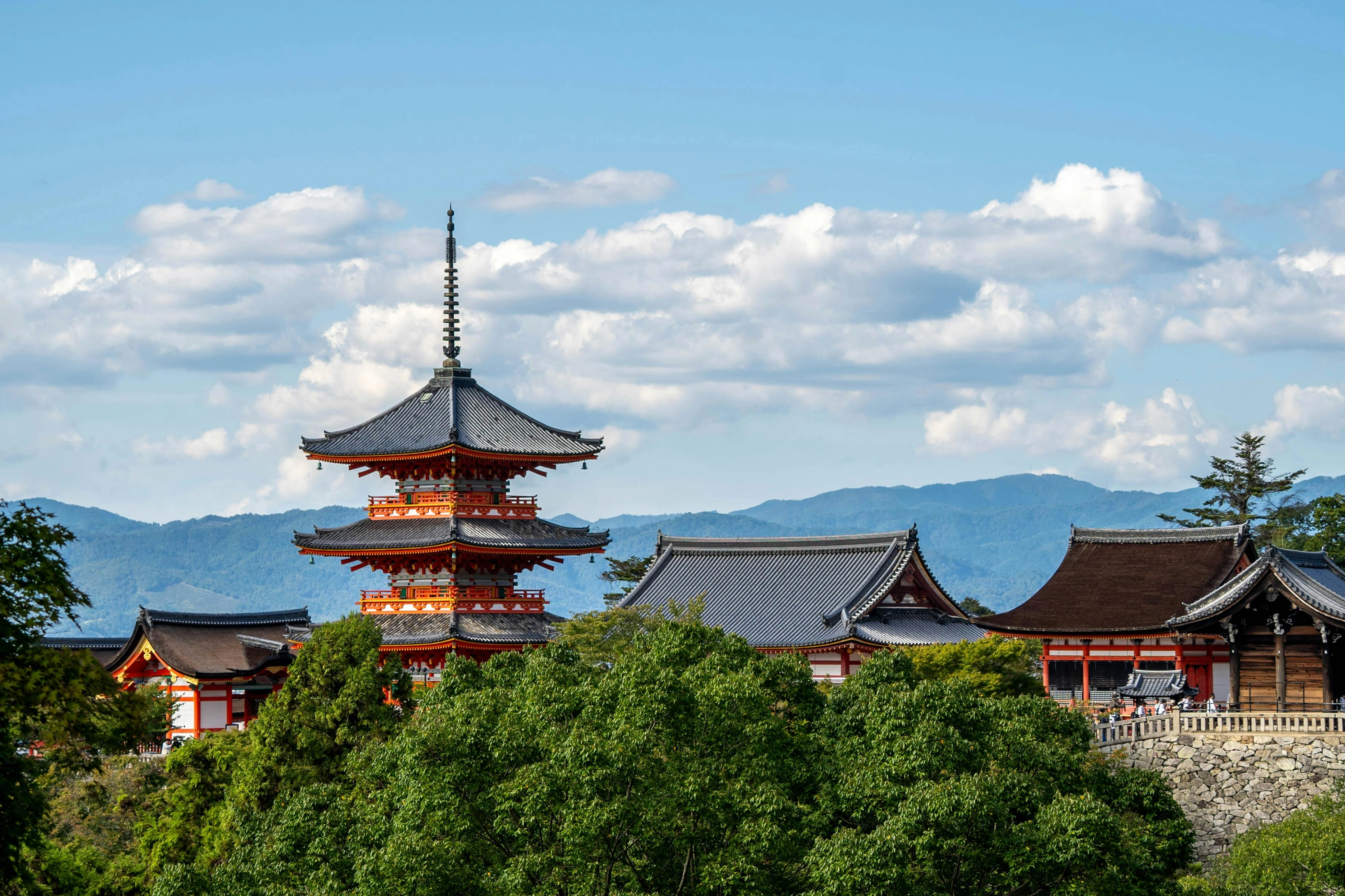 Japanese Temple Mountain Landscape