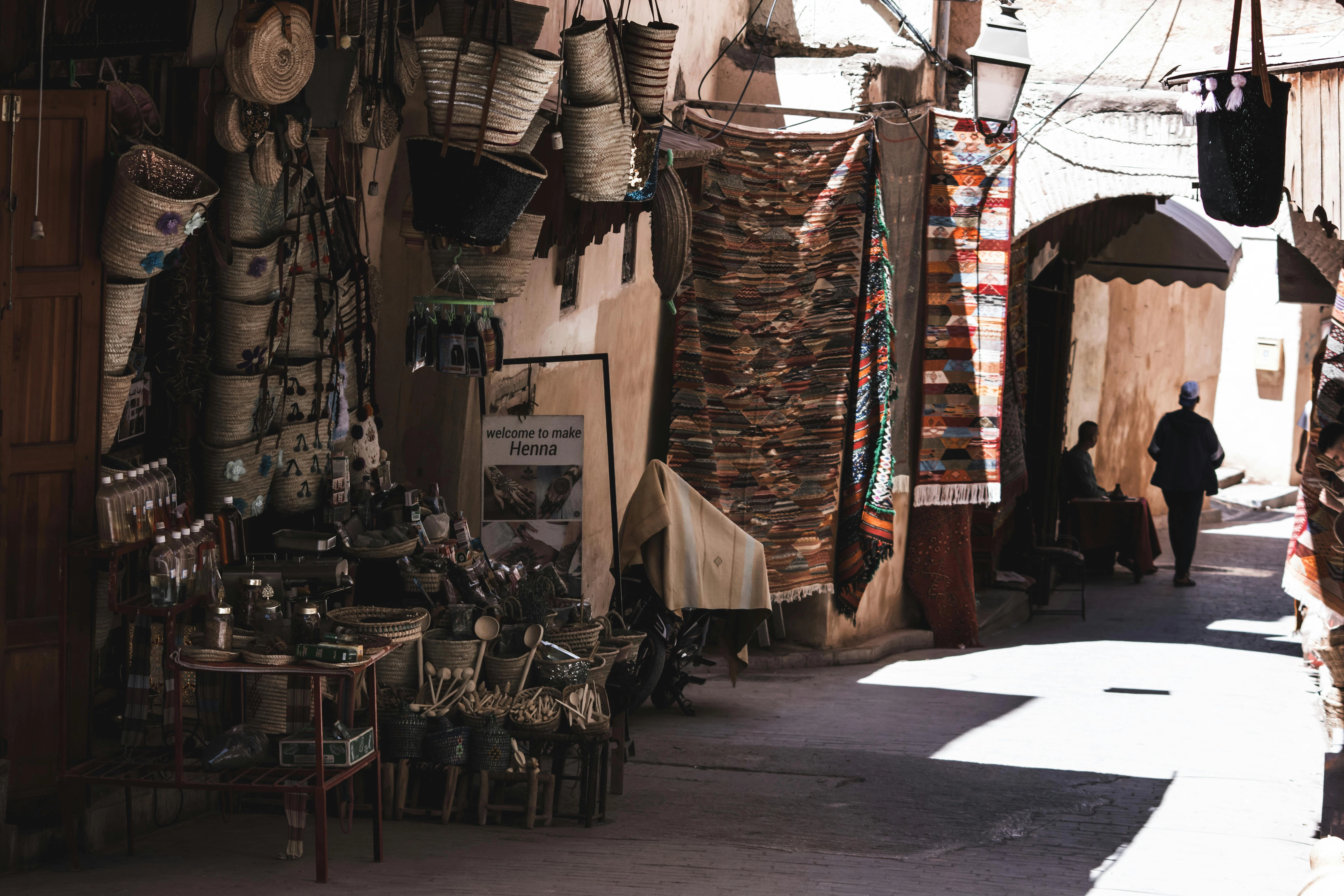 Moroccan Market Alley Scene Moroccan Market Alley Scene