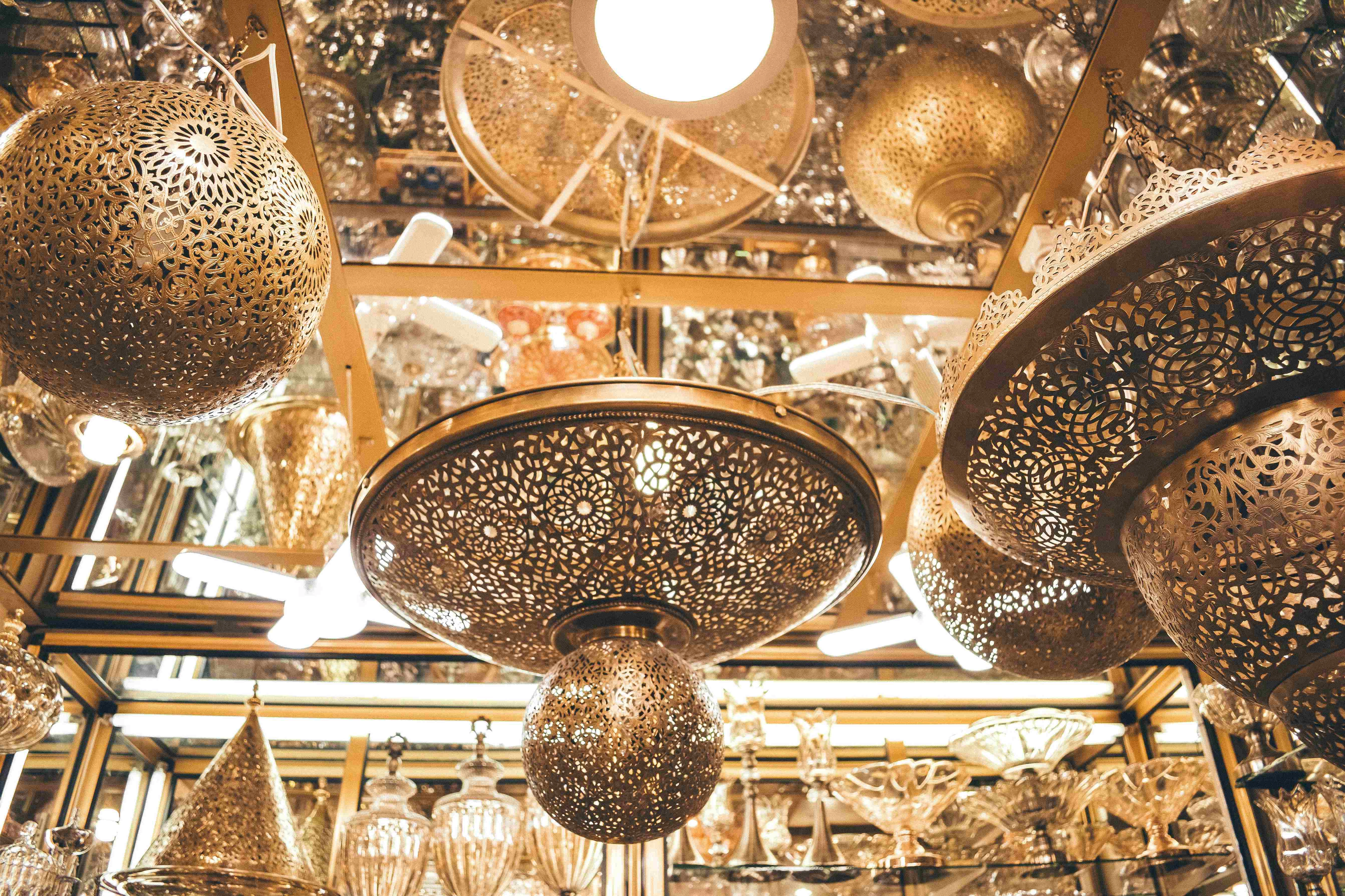 Ornate Golden Lighting Display