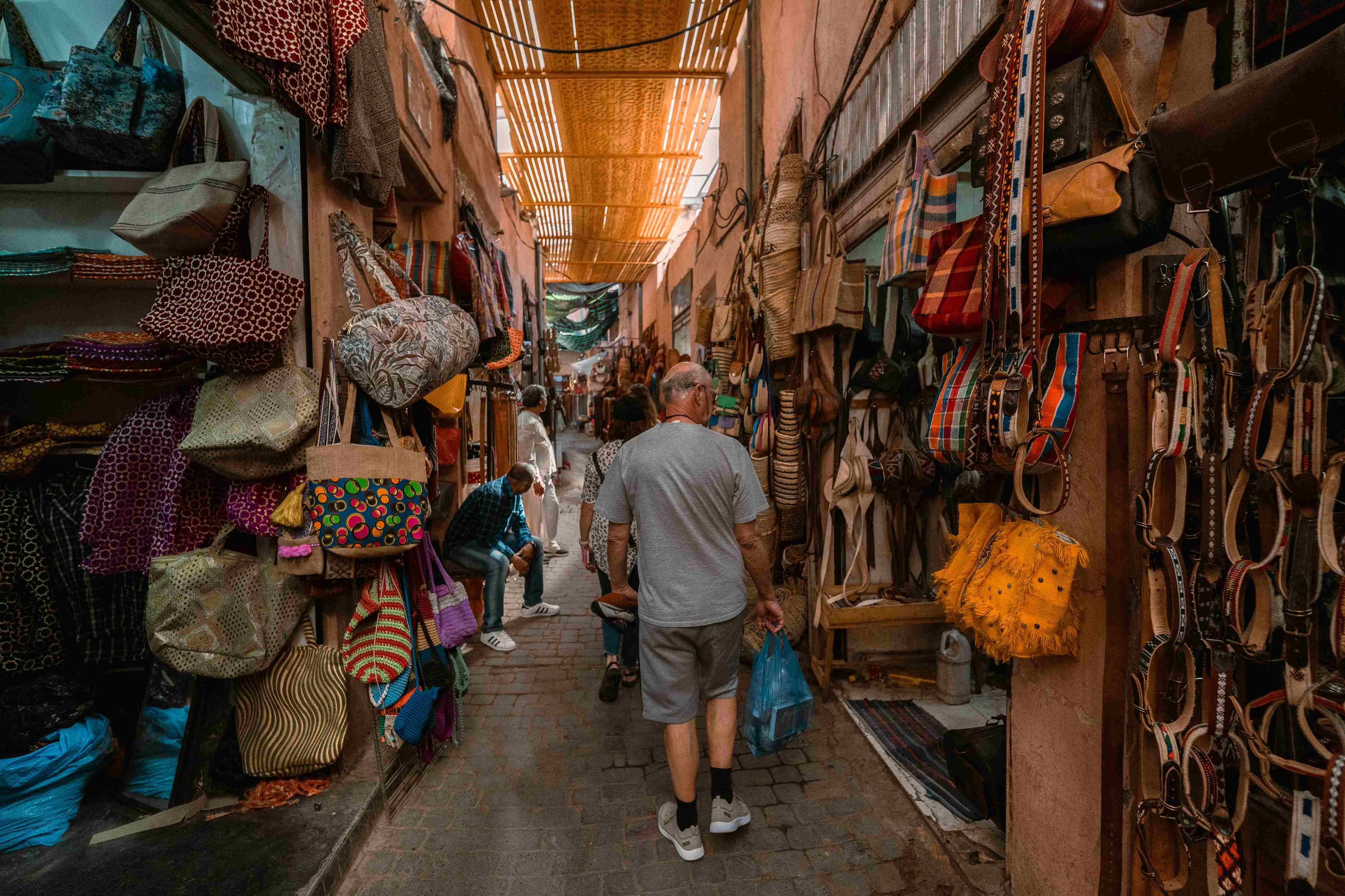 Vibrant Moroccan Market Alley