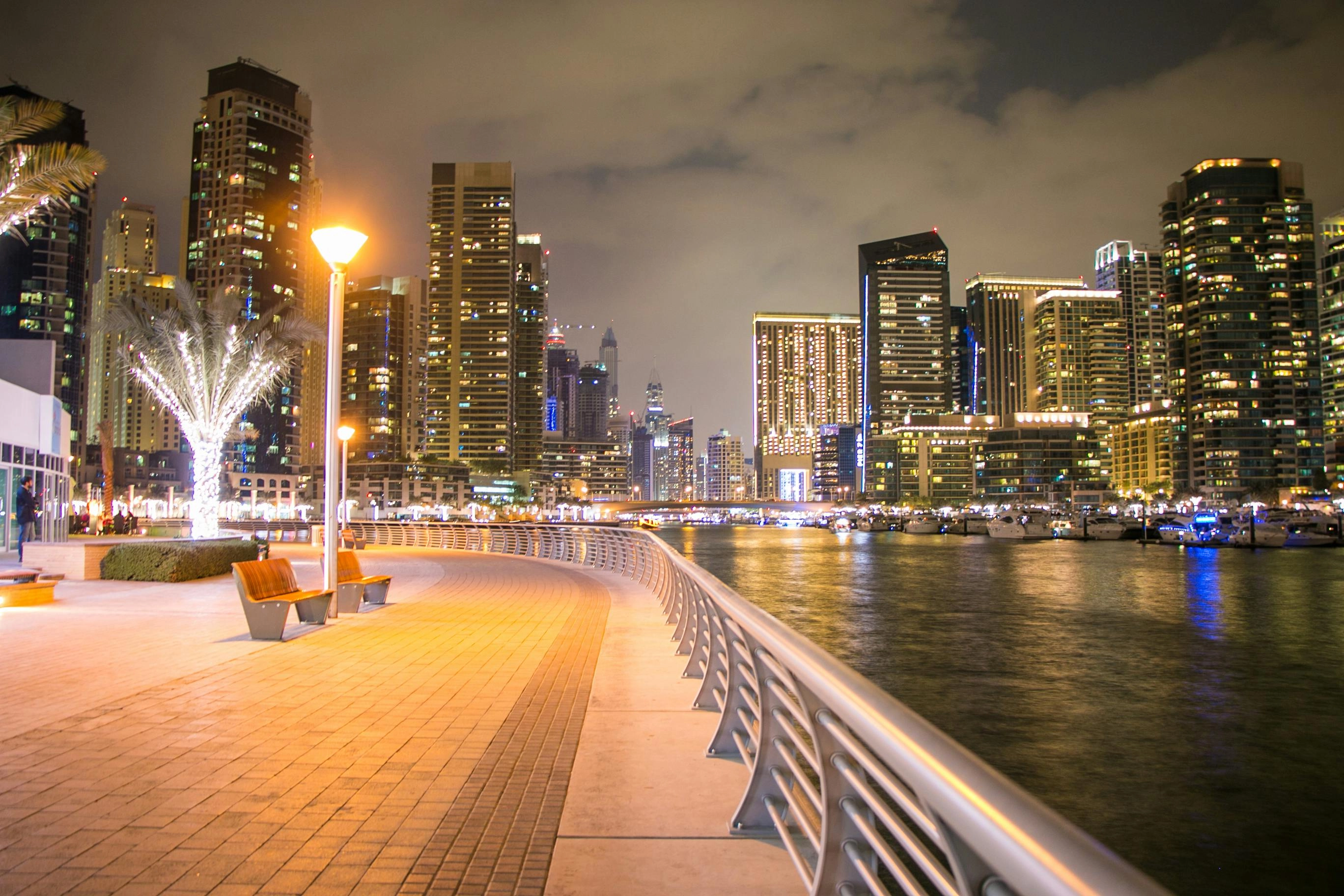 Dubai Marina Night Skyline