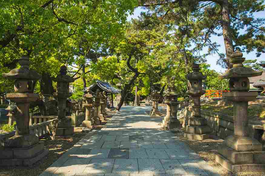 Serene Japanese Temple Path Serene Japanese Temple Path