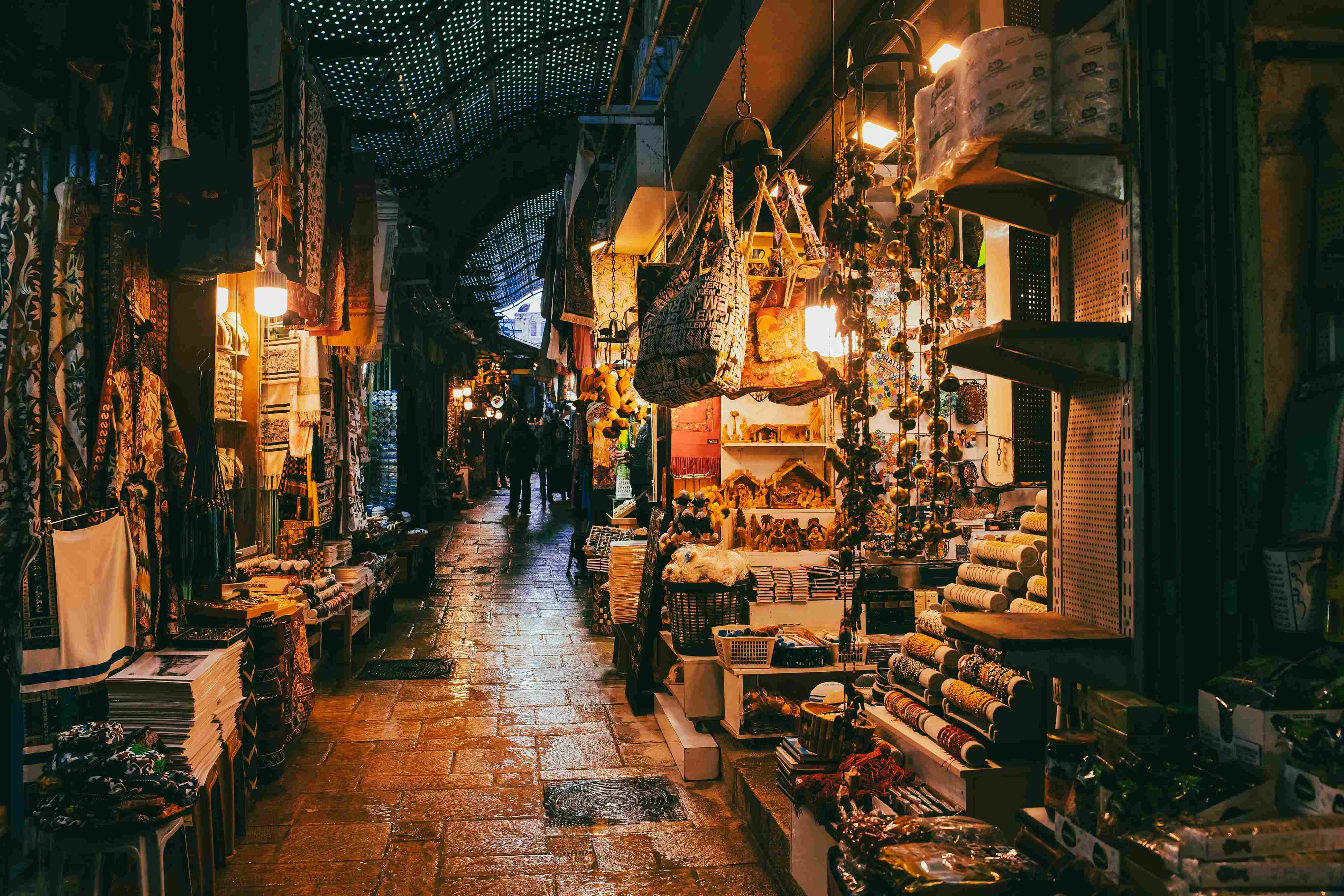 Bustling Middle Eastern Bazaar Bustling Middle Eastern Bazaar