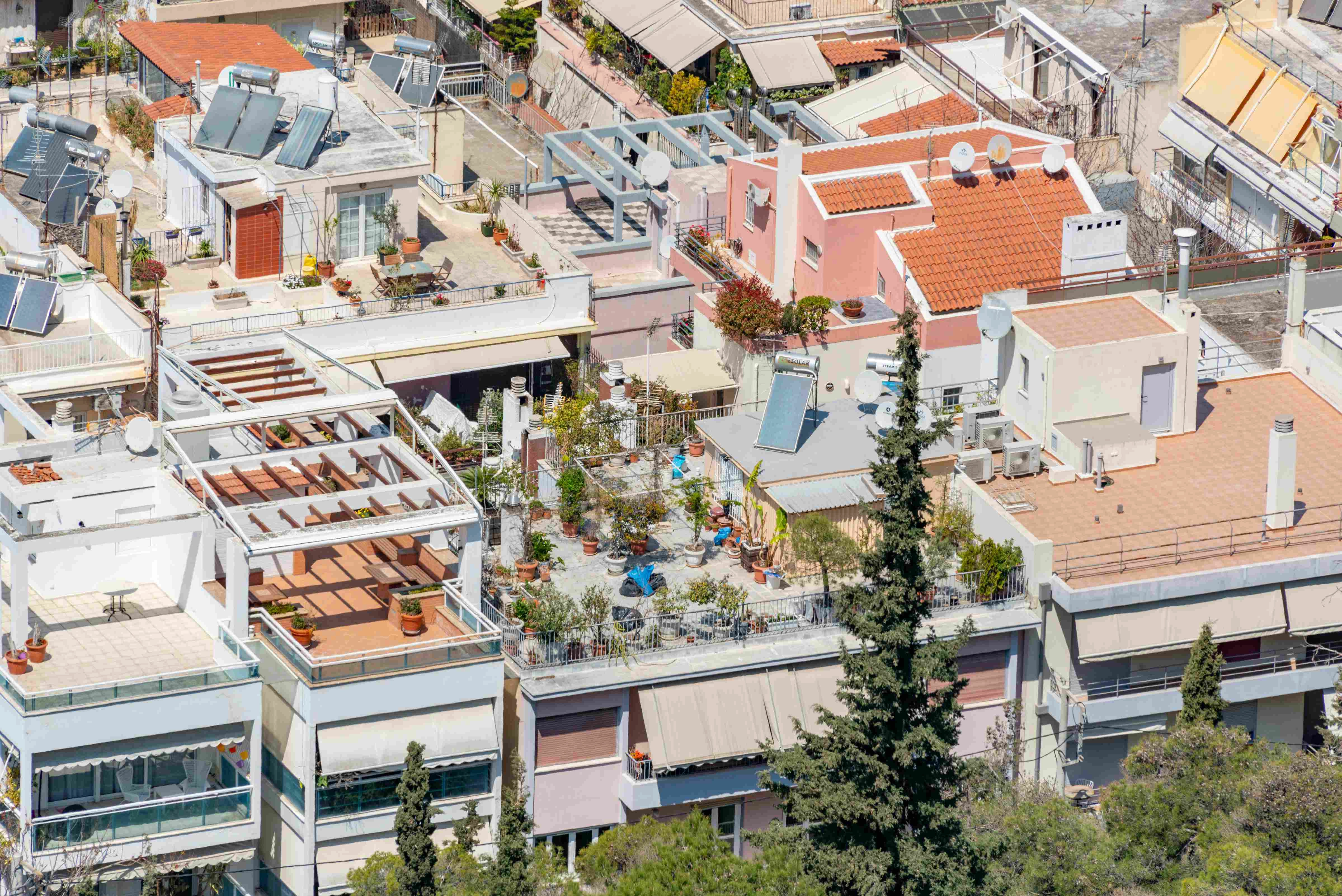 Colorful Mediterranean rooftop gardens Colorful Mediterranean rooftop gardens