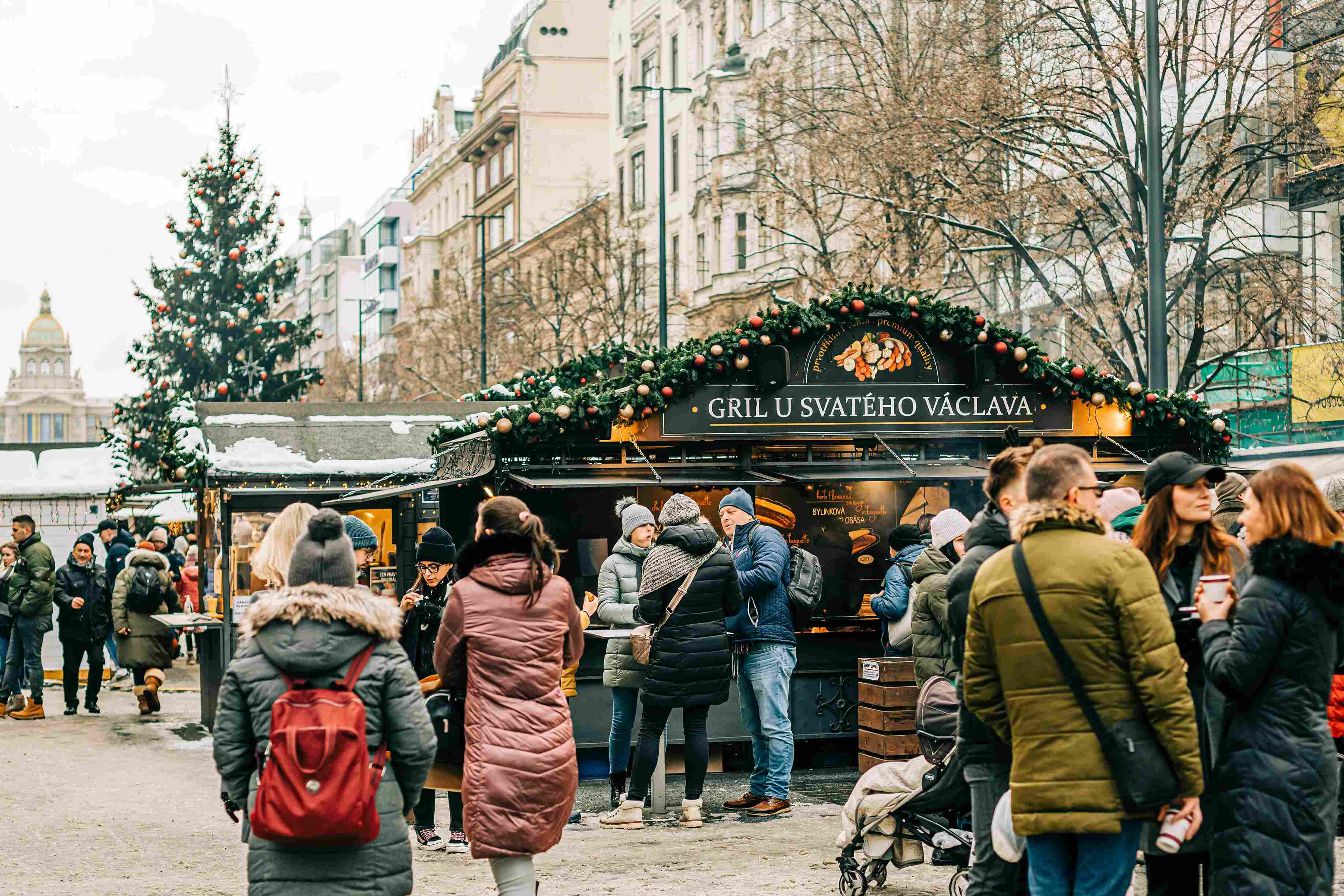 Prague Christmas Market Scene Prague Christmas Market Scene