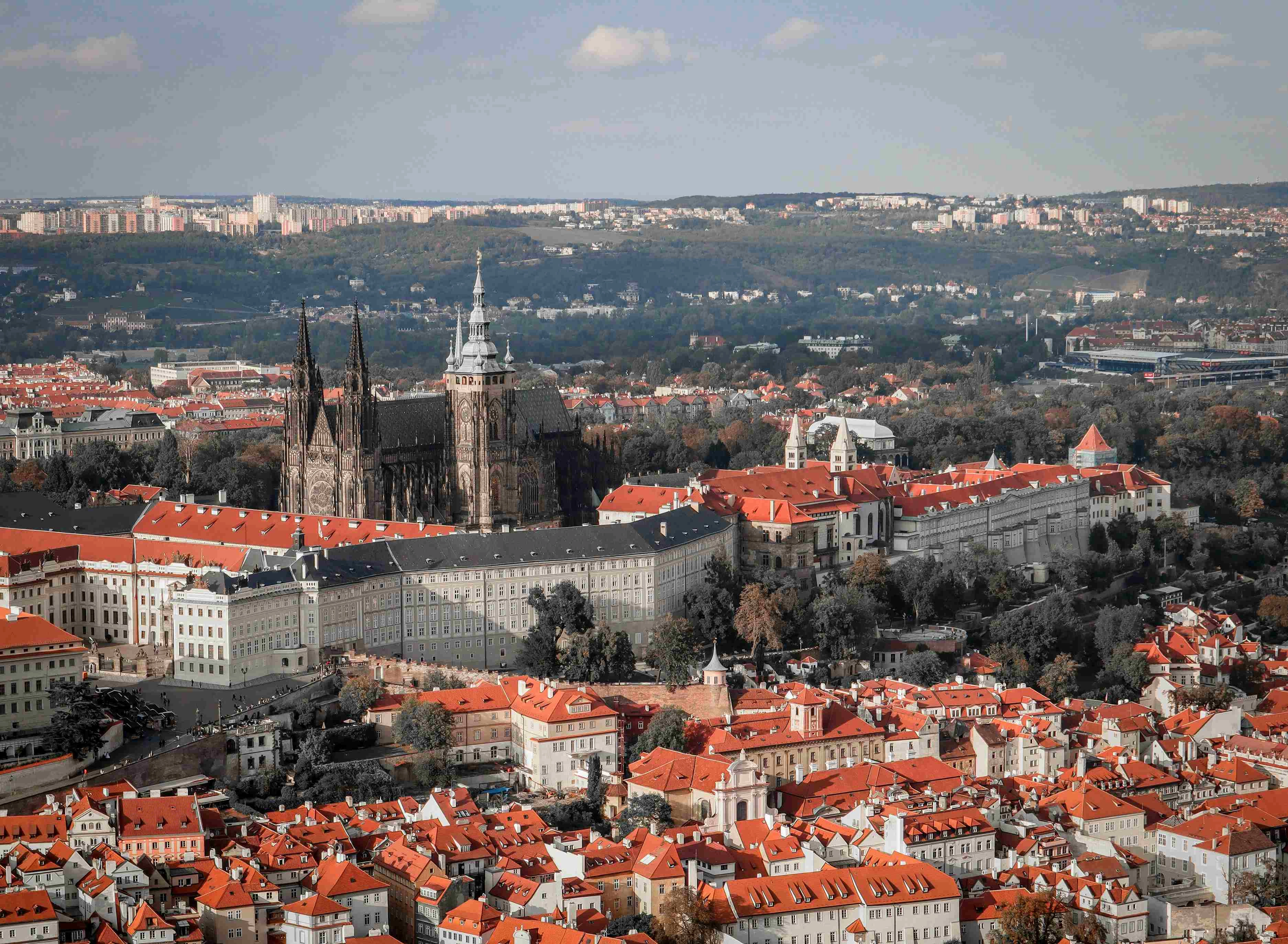 Prague Cityscape with Castle Prague Cityscape with Castle