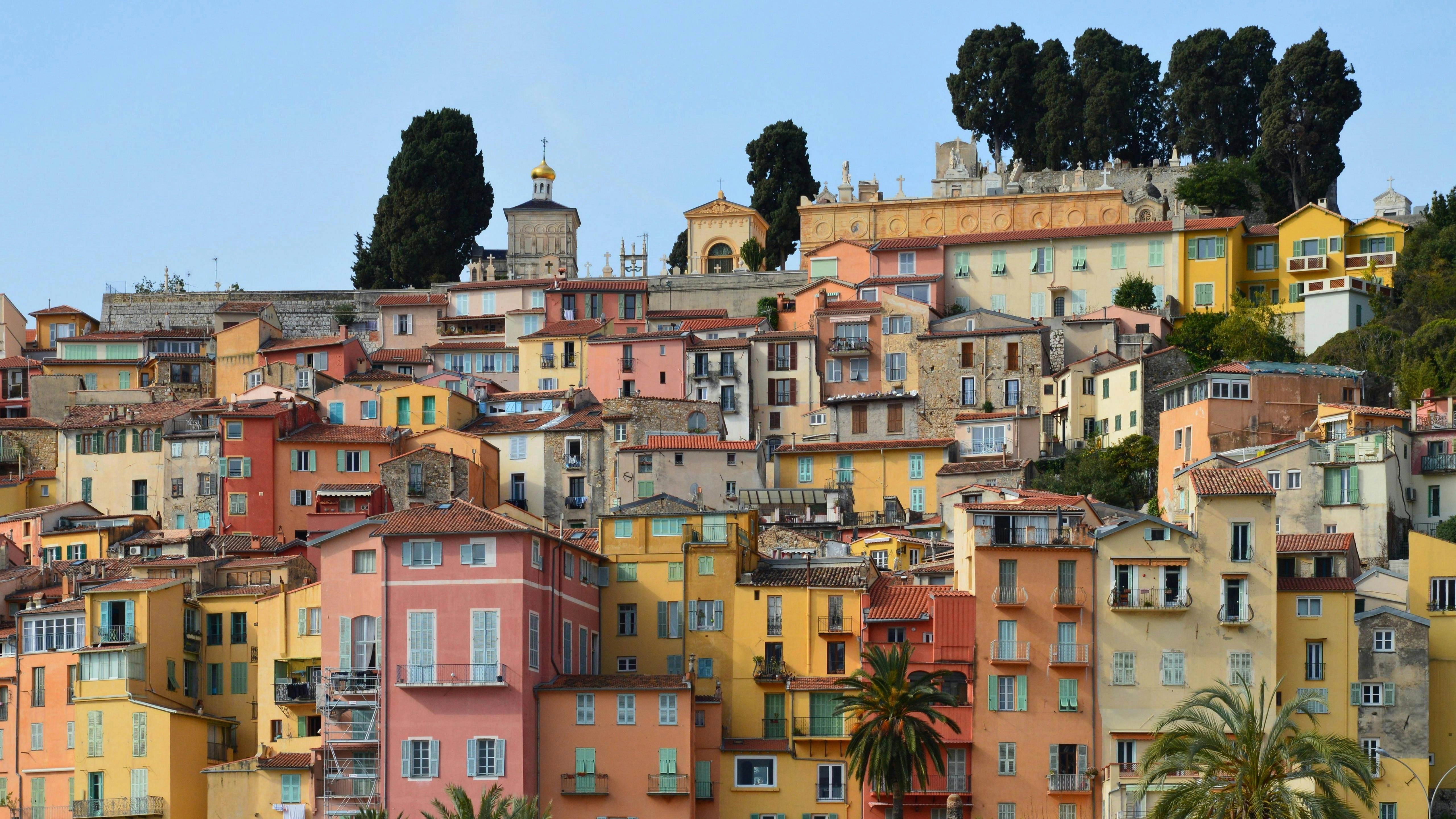 Colorful Mediterranean Hillside Town