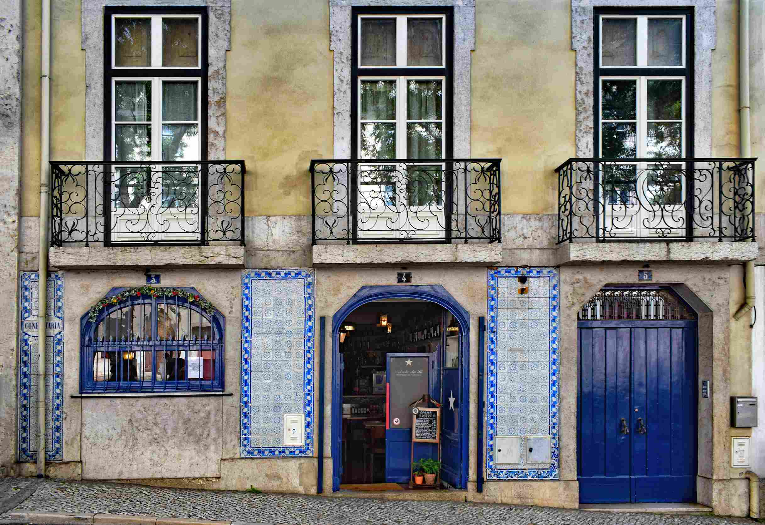 Portuguese Tile-Adorned Historic Building Portuguese Tile-Adorned Historic Building