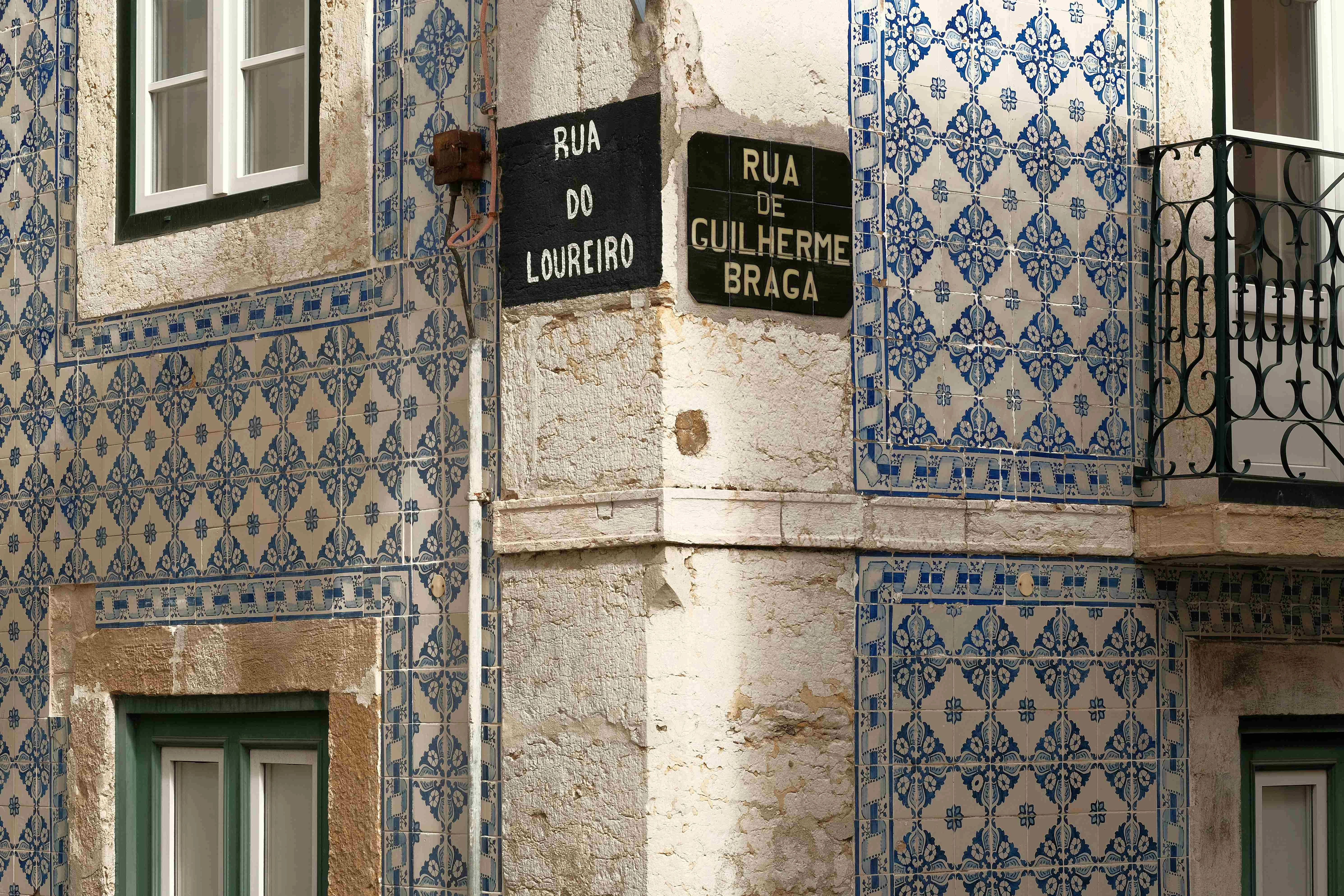 Portuguese Tiled Street Corner Portuguese Tiled Street Corner