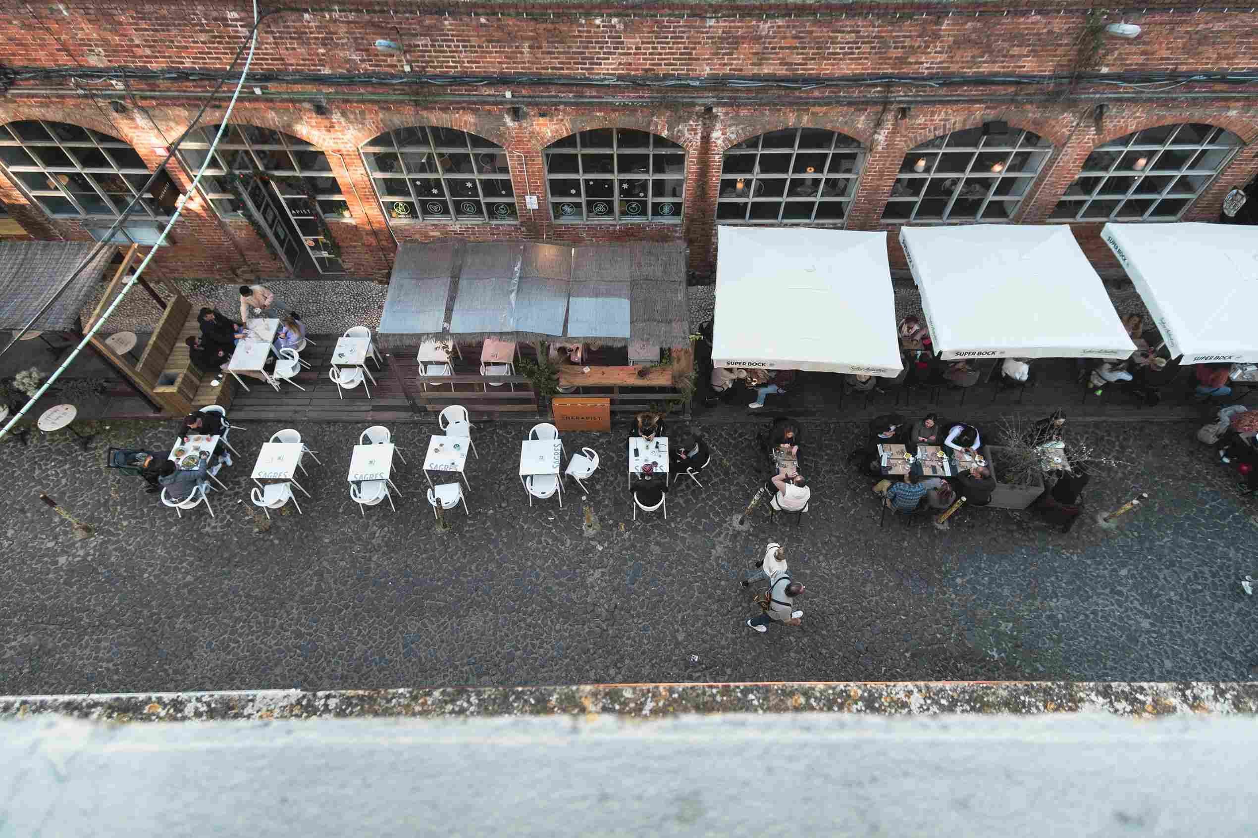Urban Outdoor Dining Scene