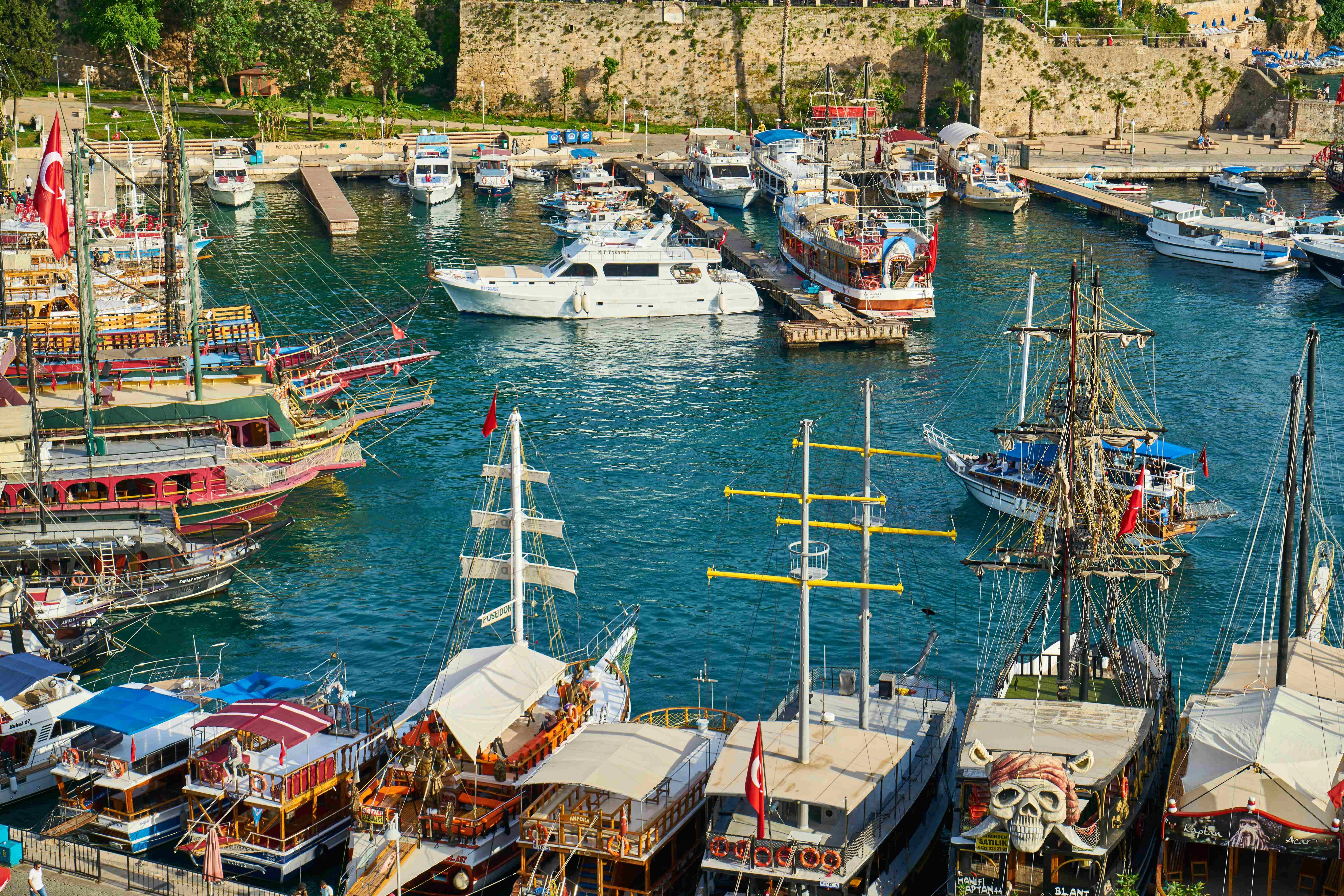 Vibrant Turkish Harbor Scene