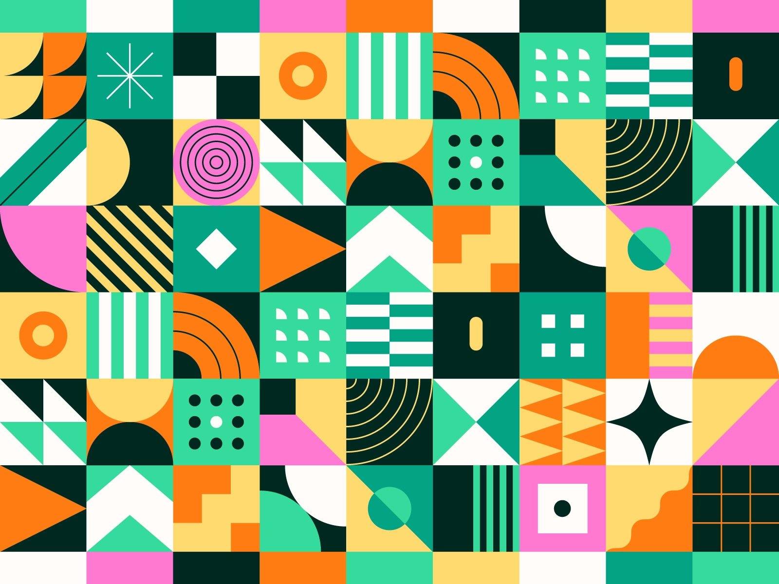 Curated visual reference: Flat Geometric Color Palette Combinations Schemes Photo Inspiration