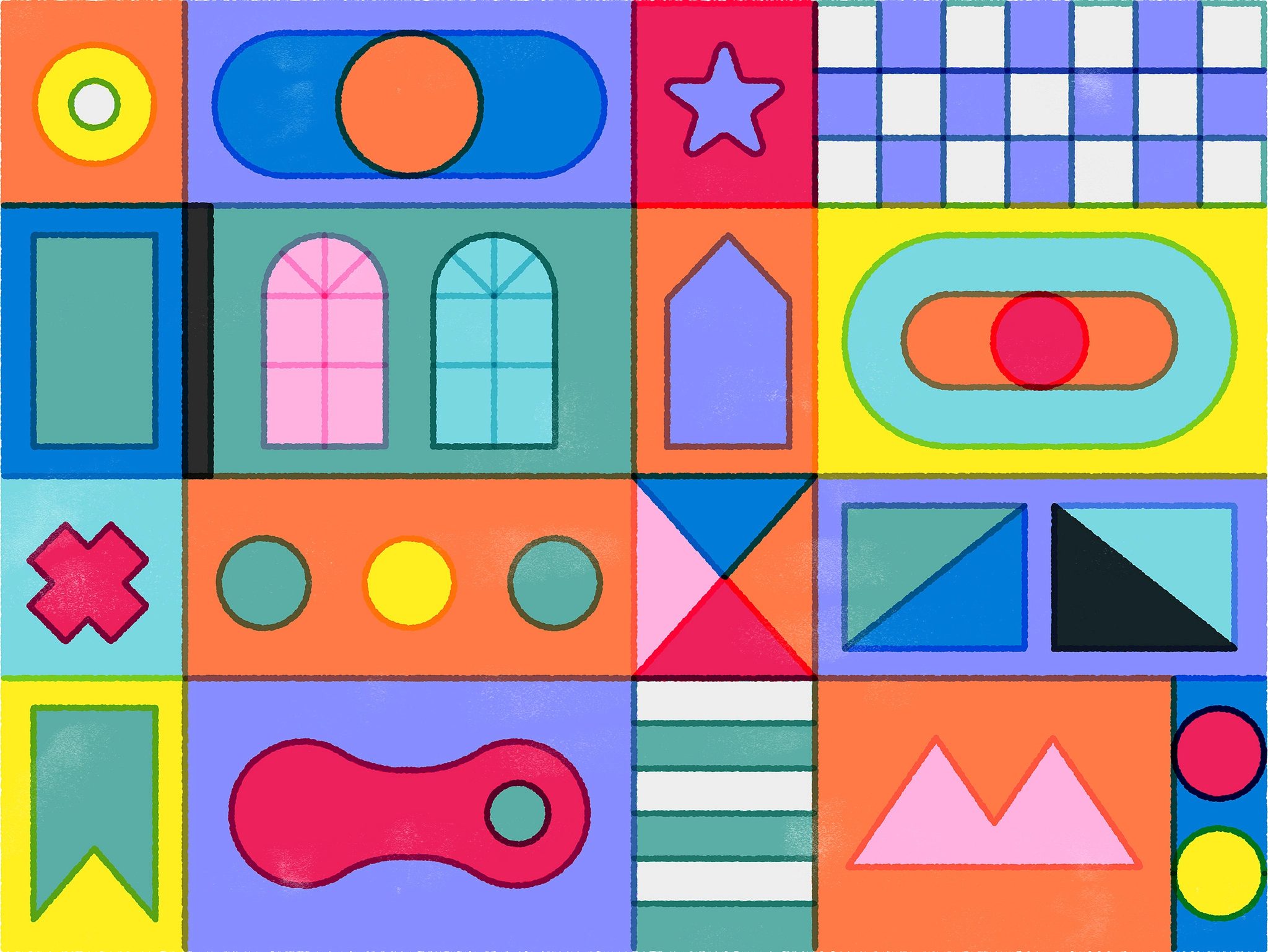 Simple Shapes Color Palette Combinations Schemes Octet Design Labs