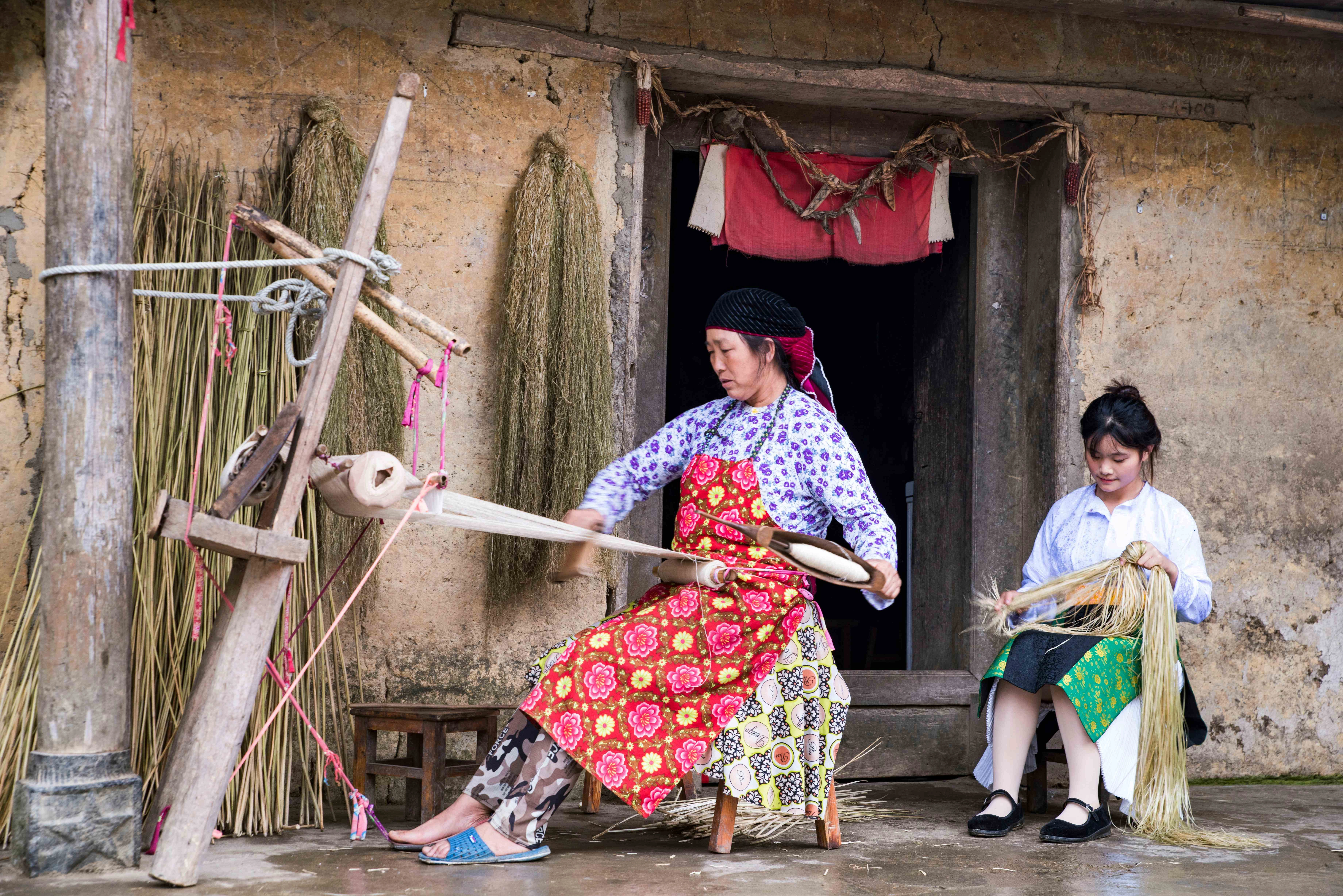 Traditional Textile Craft Scene