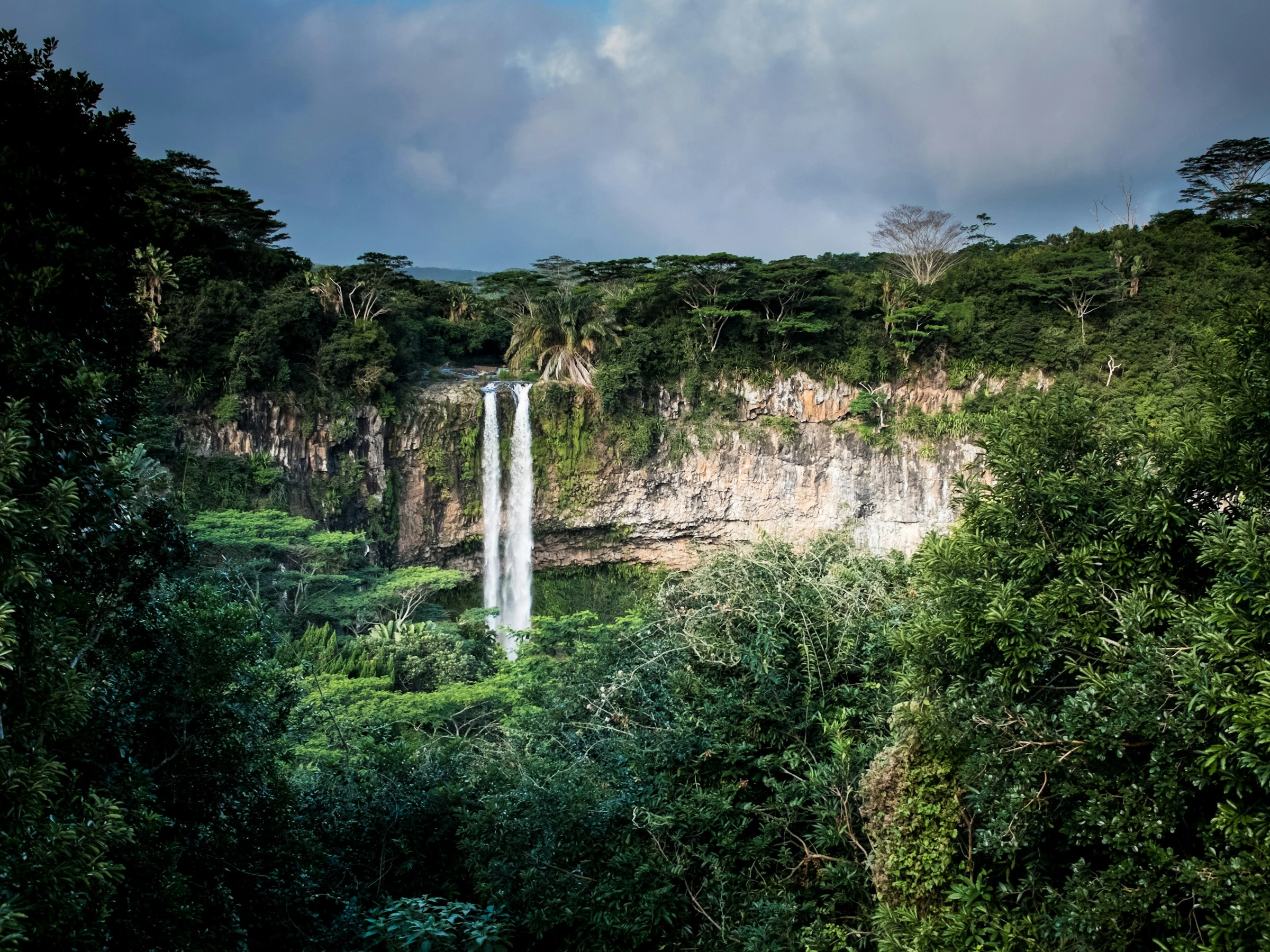 Majestic Tropical Waterfall Landscape