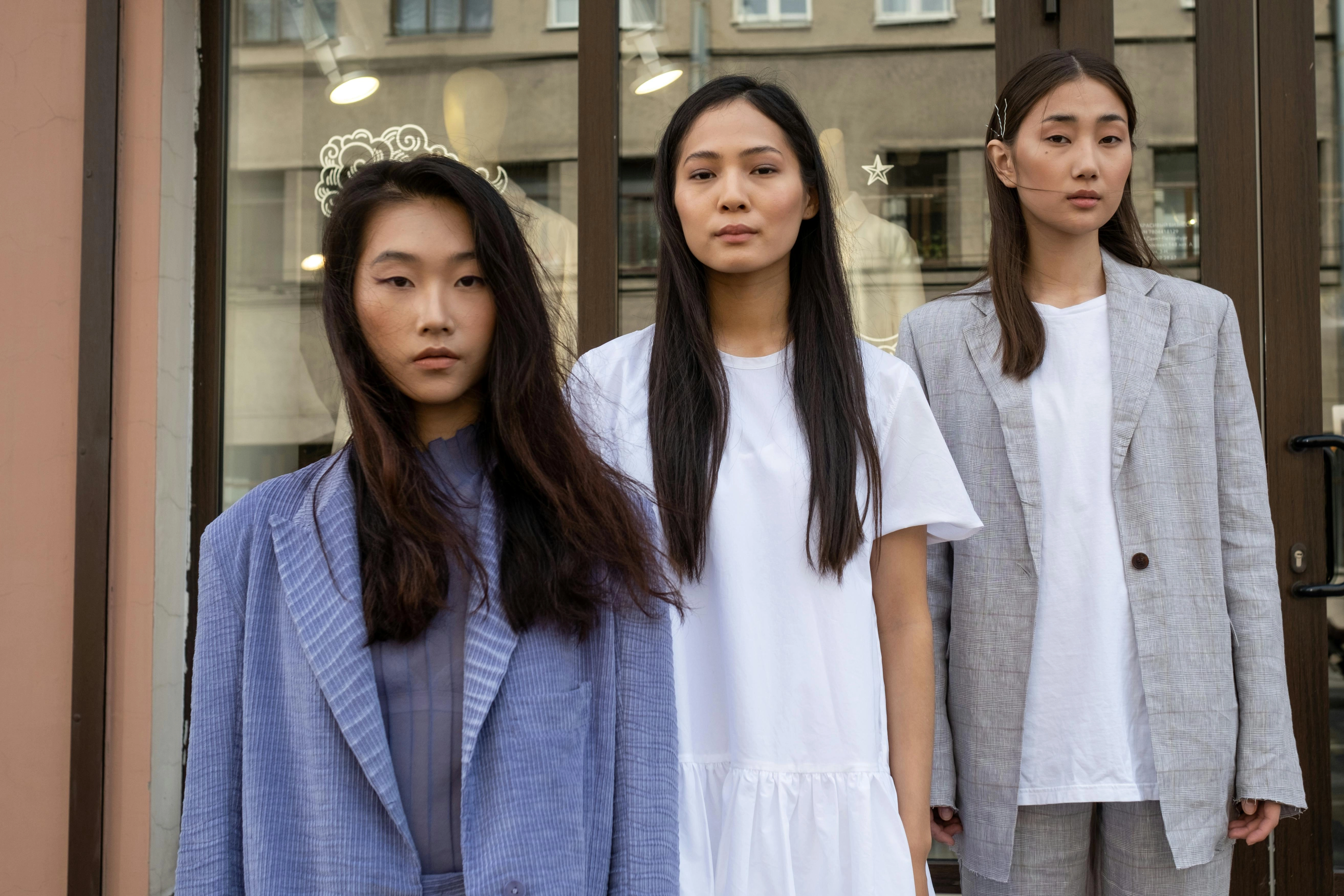 Asian Fashion Trio Street Style