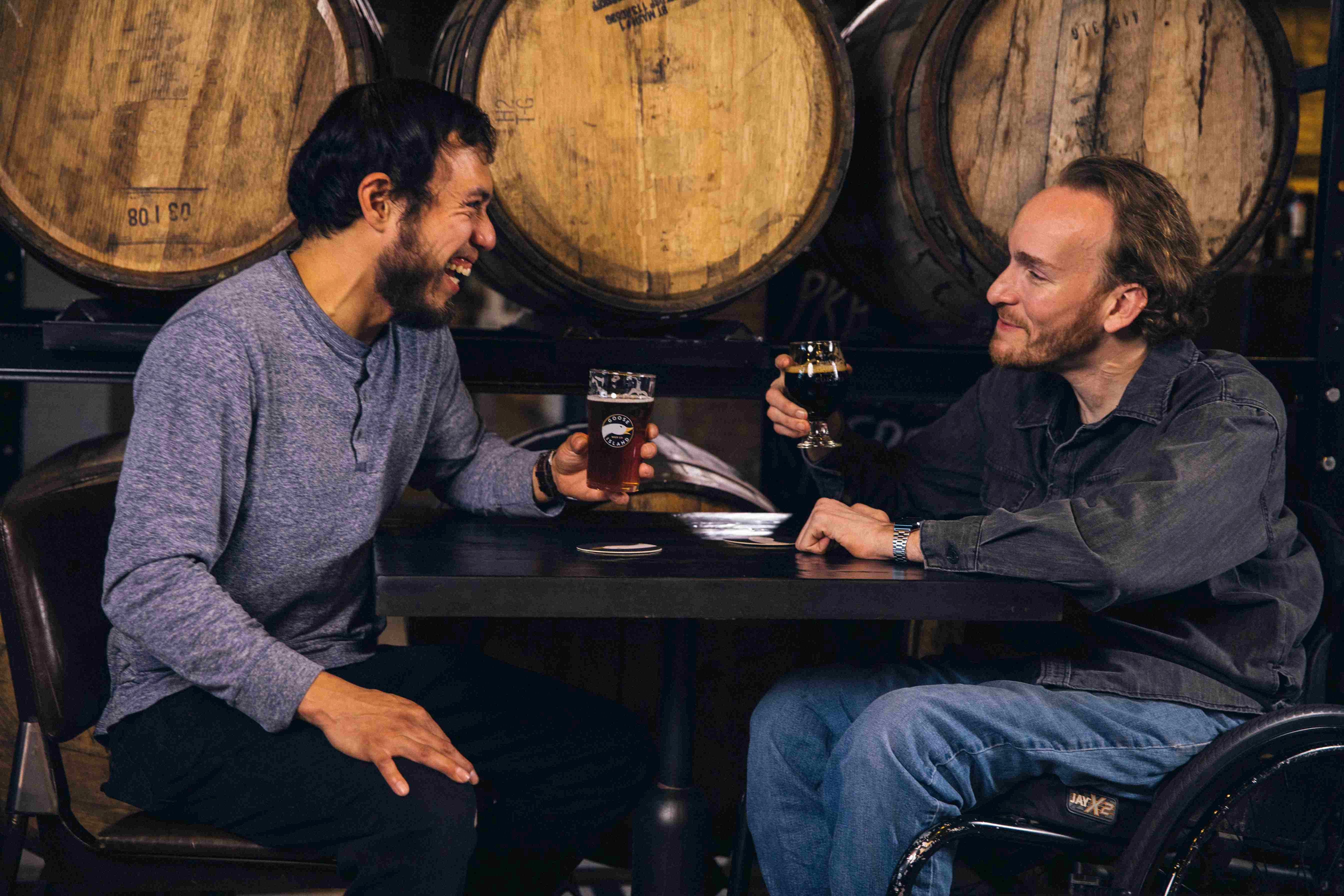 Brewery Friends Enjoying Beer