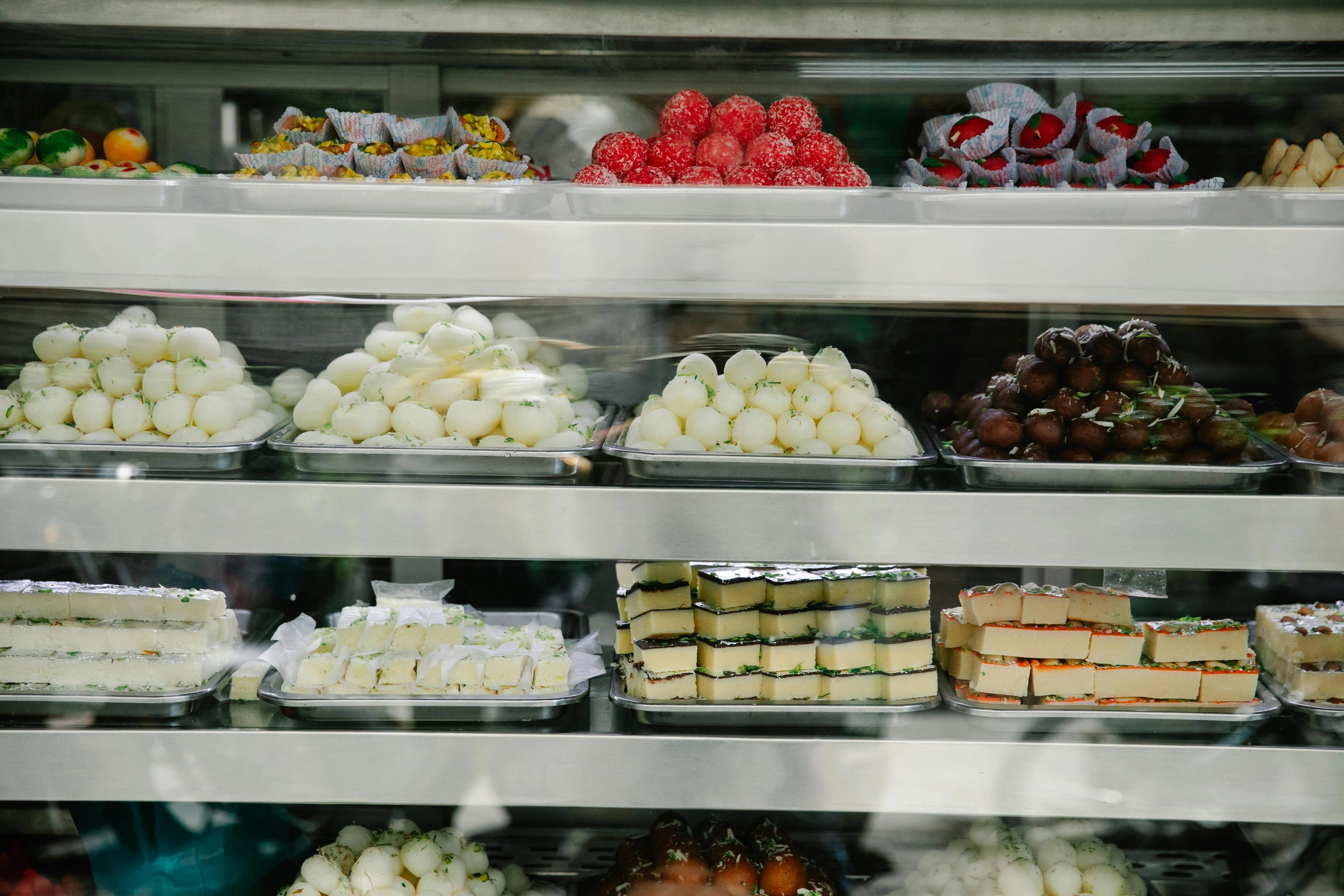 Colorful Dessert Display Case Colorful Dessert Display Case