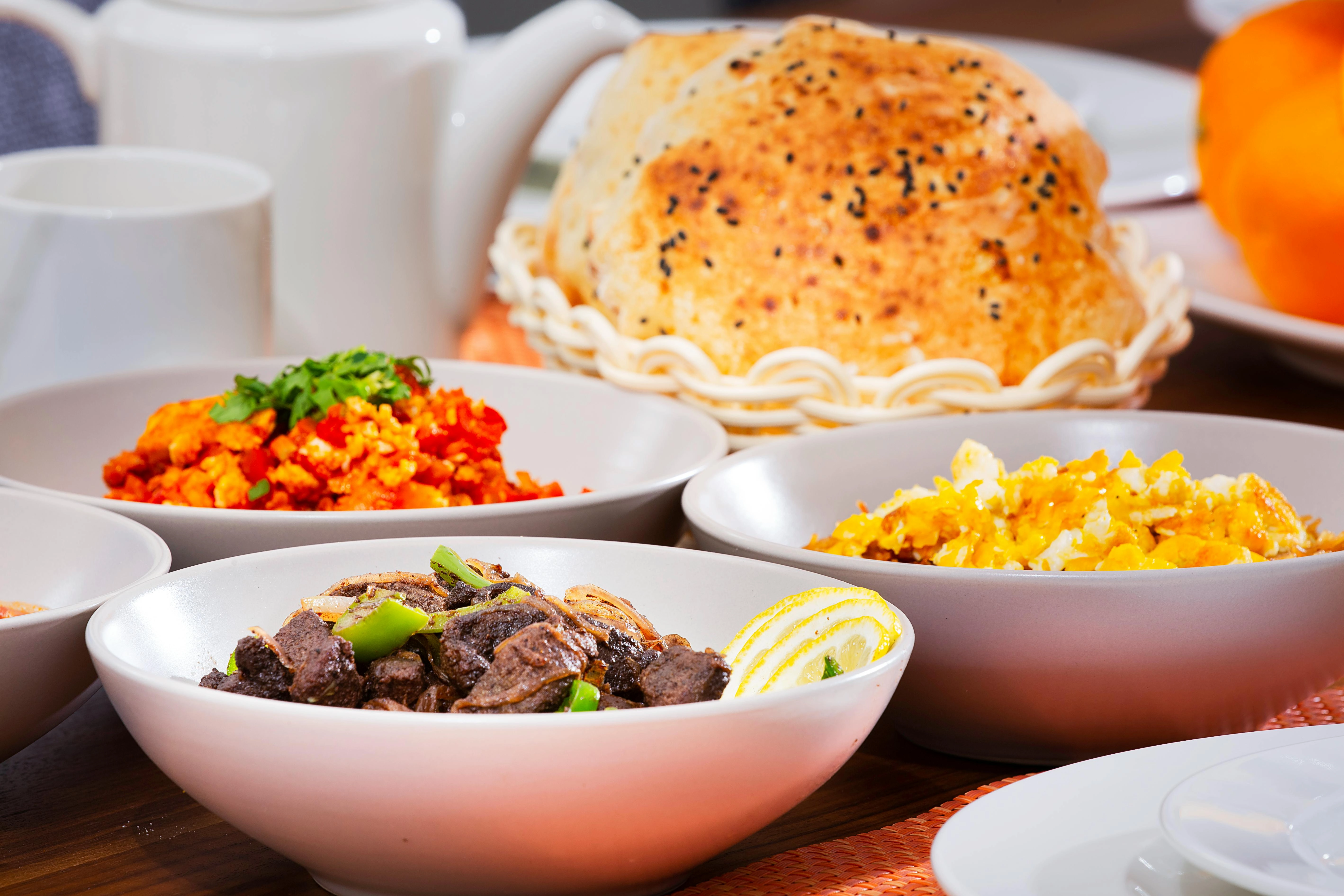 Colorful Mediterranean Brunch Spread
